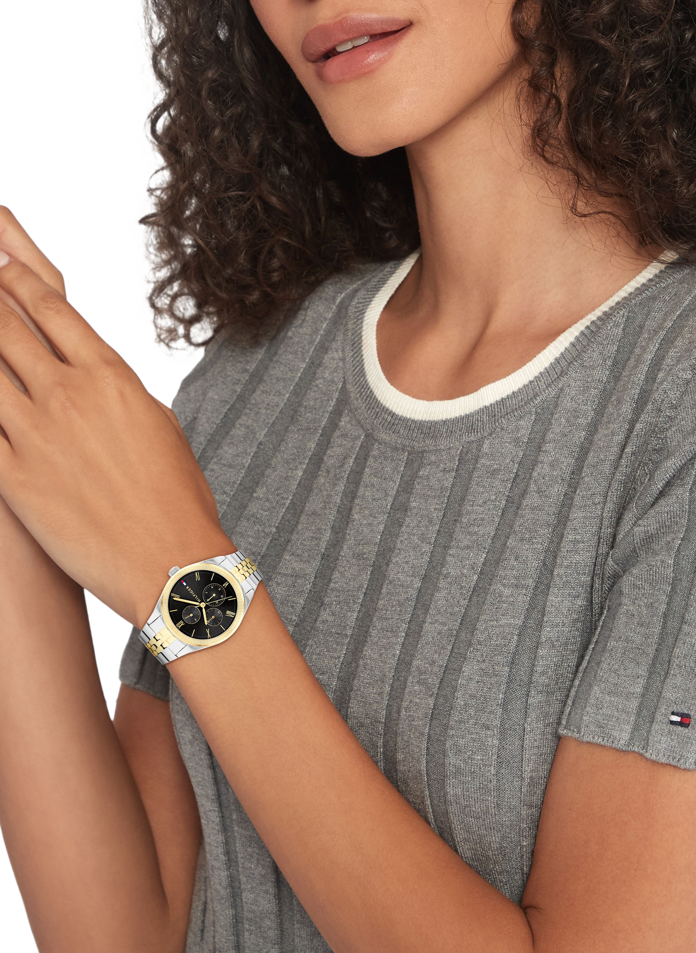 Montre quartz Monica en acier inoxydable TOMMY HILFIGER MONTRES Noir