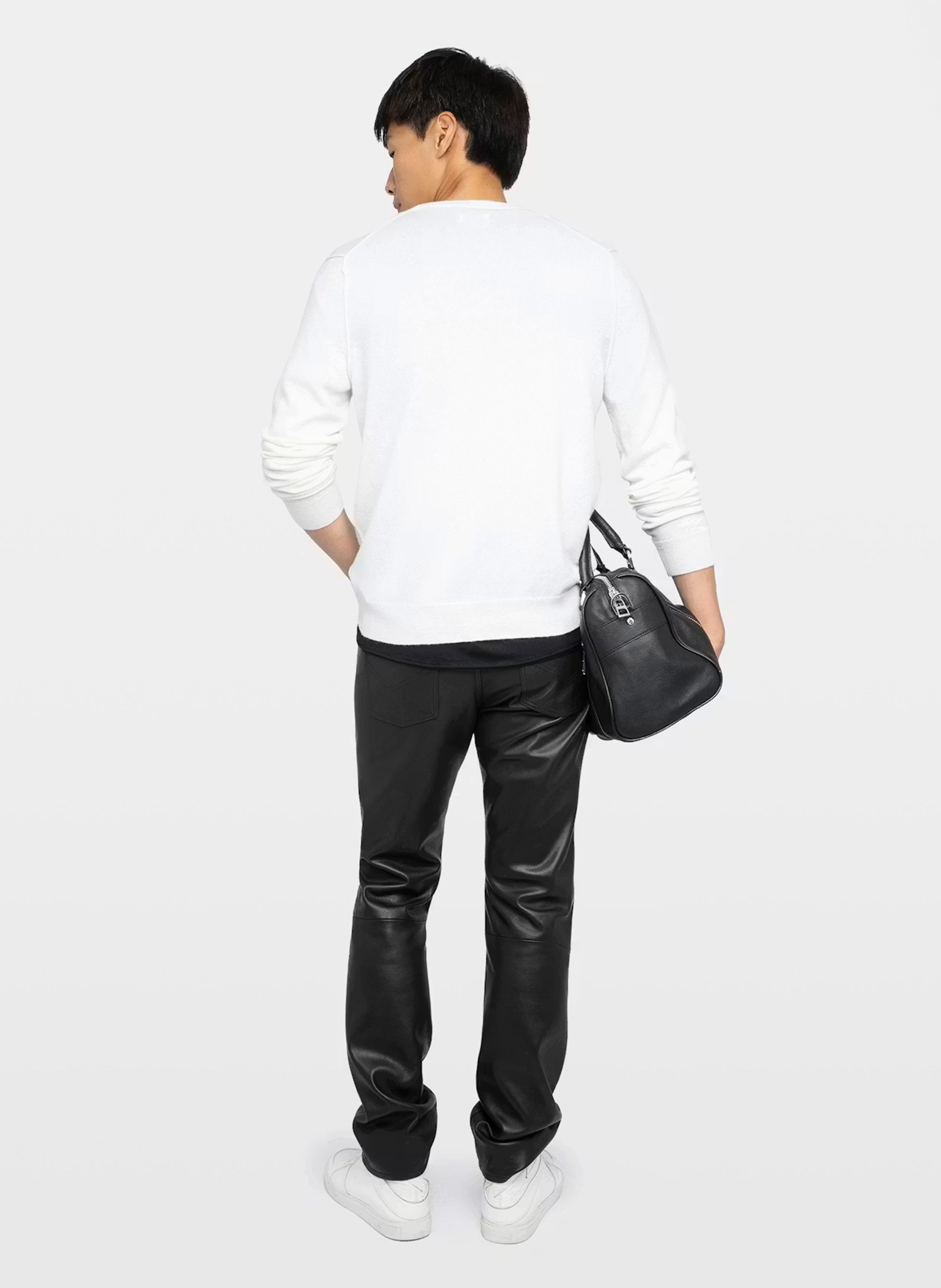 Pull droit col rond en laine et cachemire kennedy ZADIG&VOLTAIRE Beige