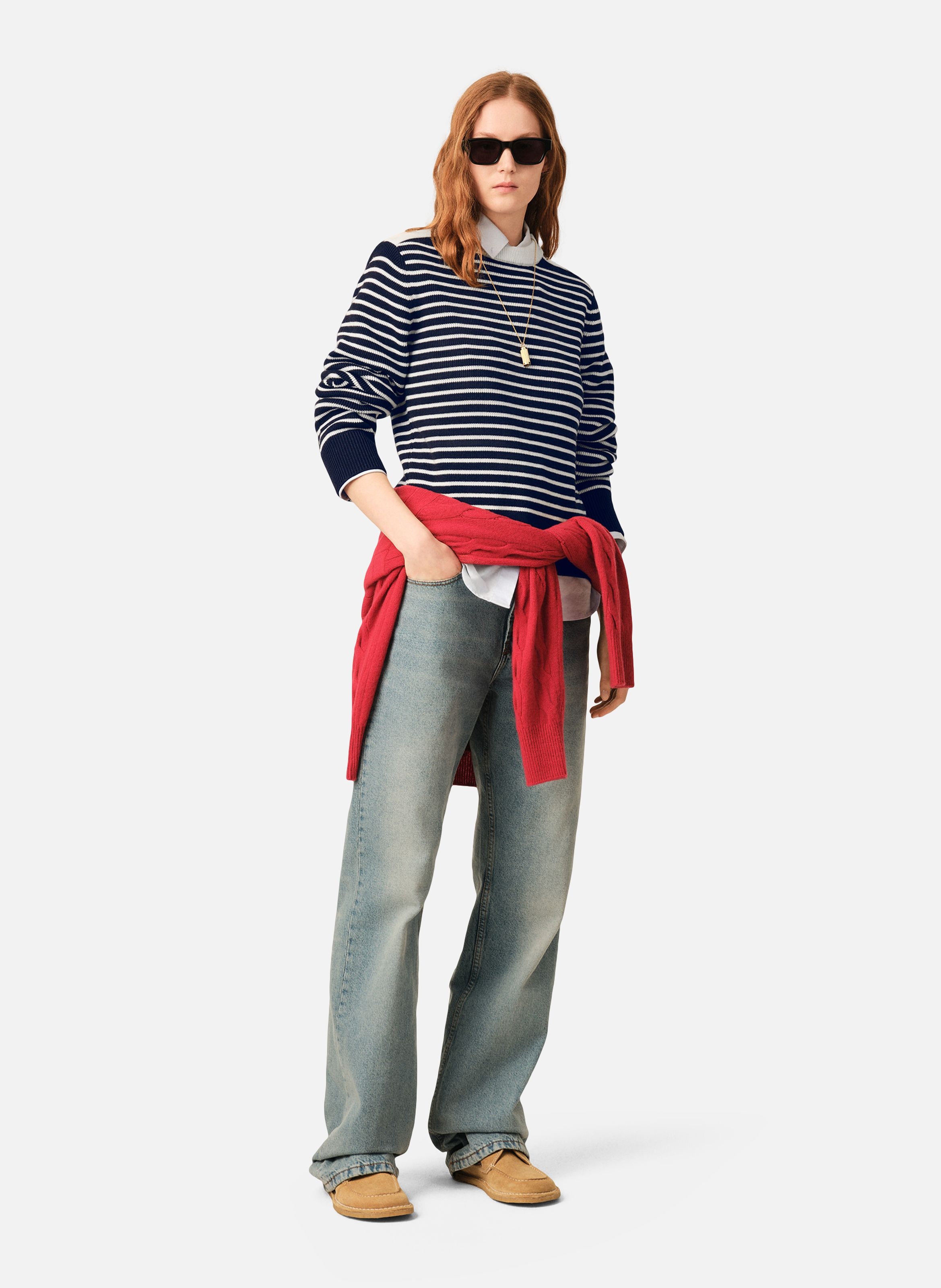 Pull marinière unisexe en laine AMI PARIS Multicolore