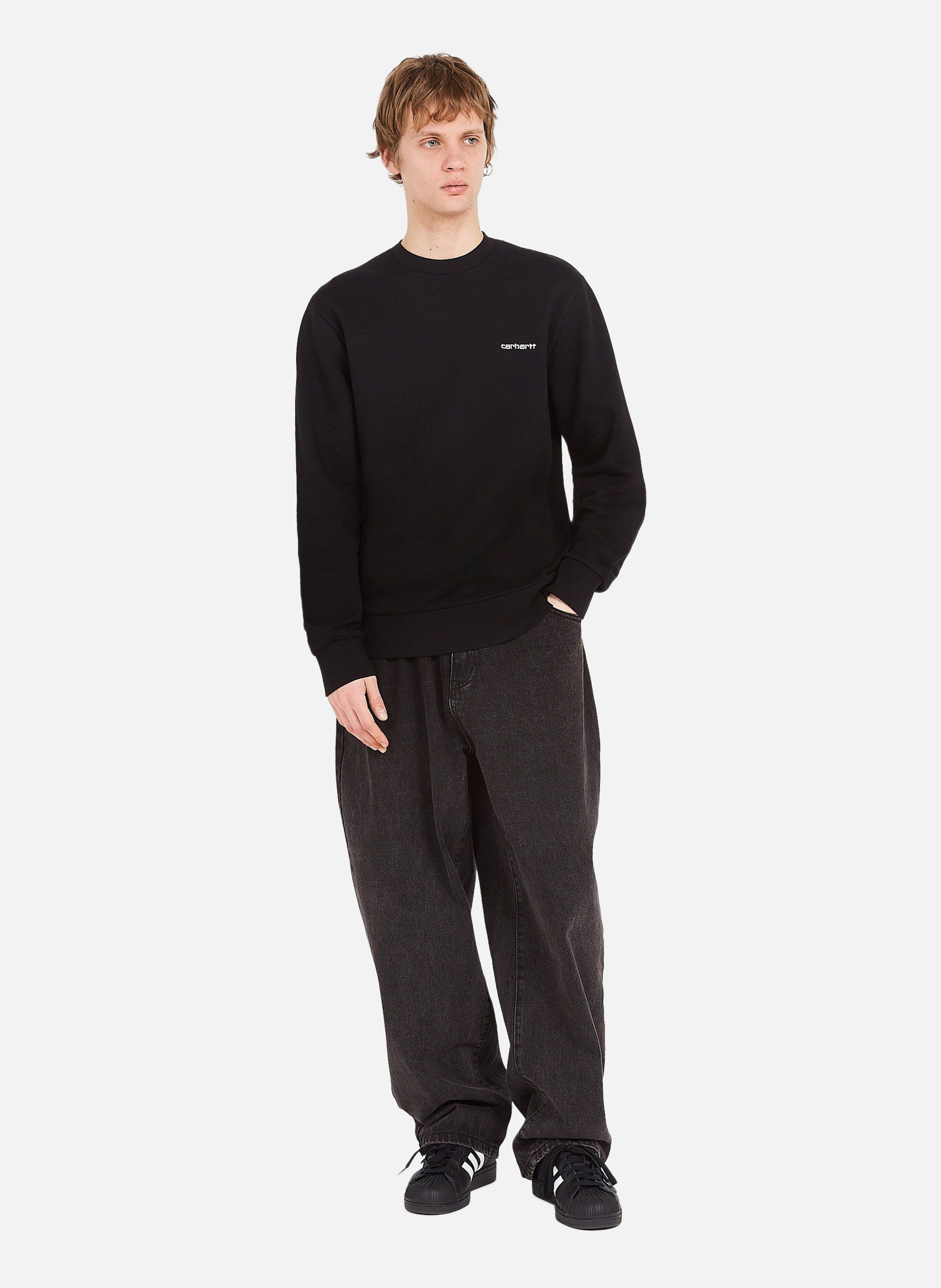 Sweatshirt script embroidery sweat CARHARTT WIP Noir