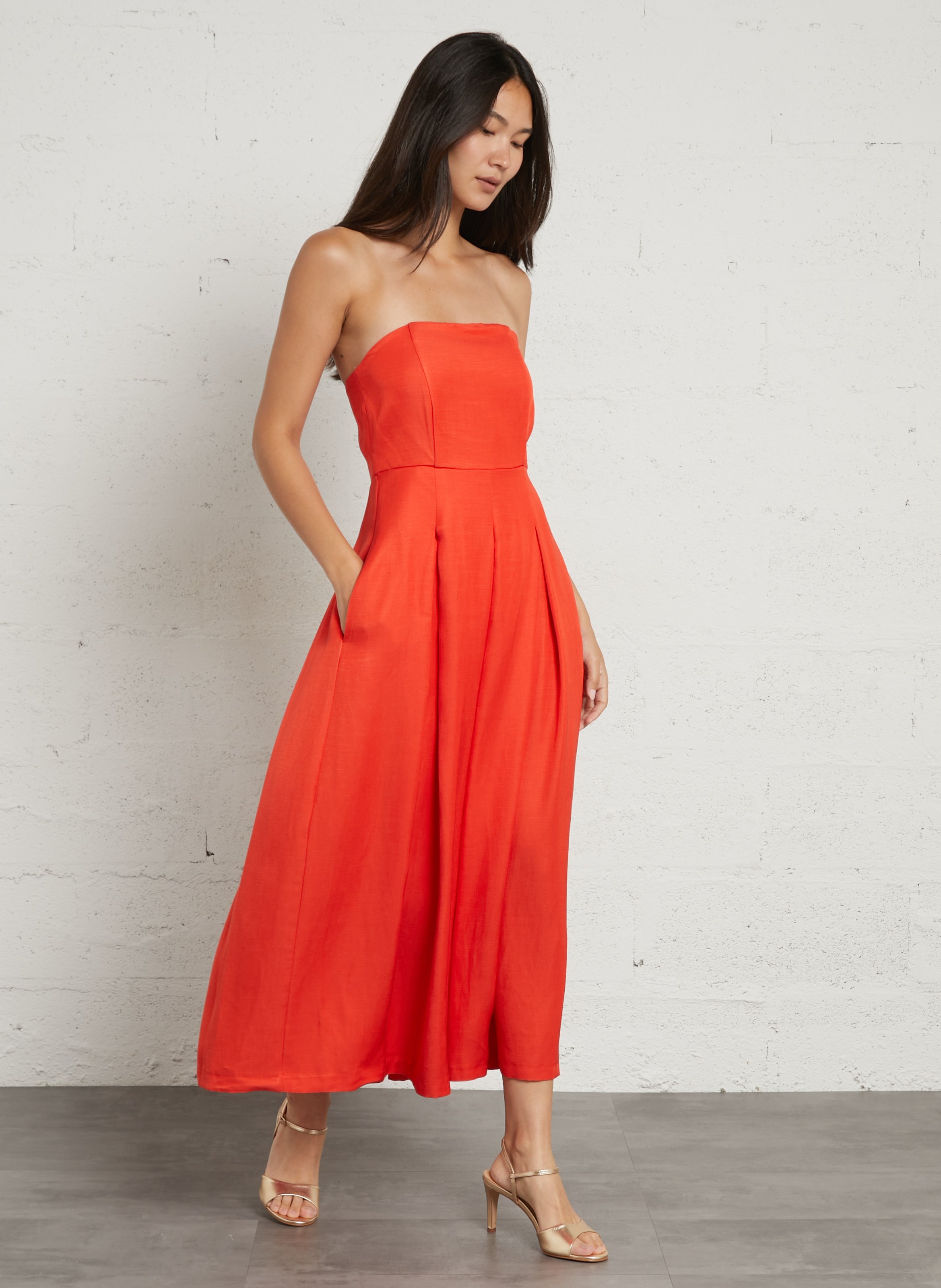 Robe longue bustier betty MAISON 123 Rouge