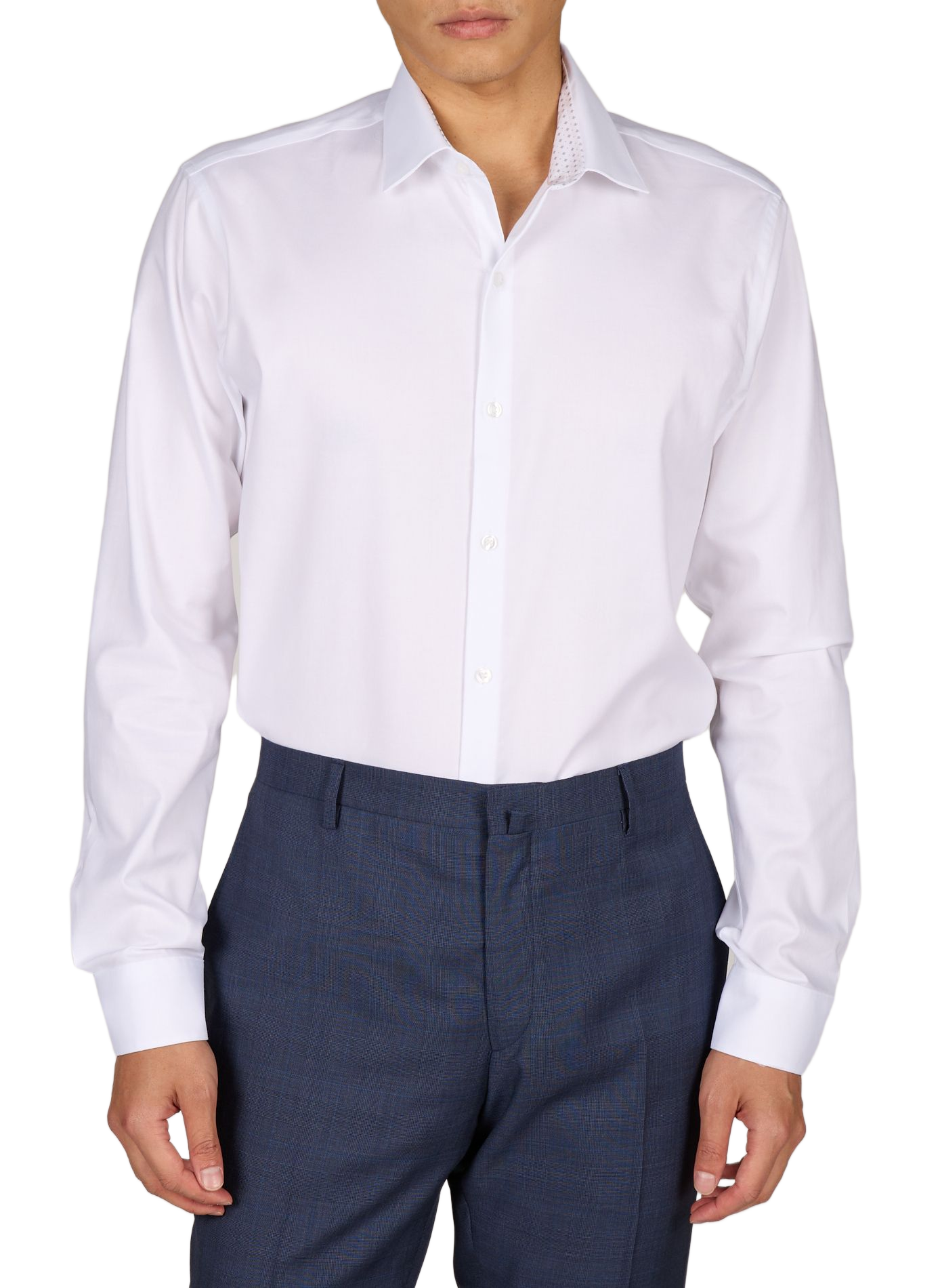 Solid button-down shirt CALVIN KLEIN White