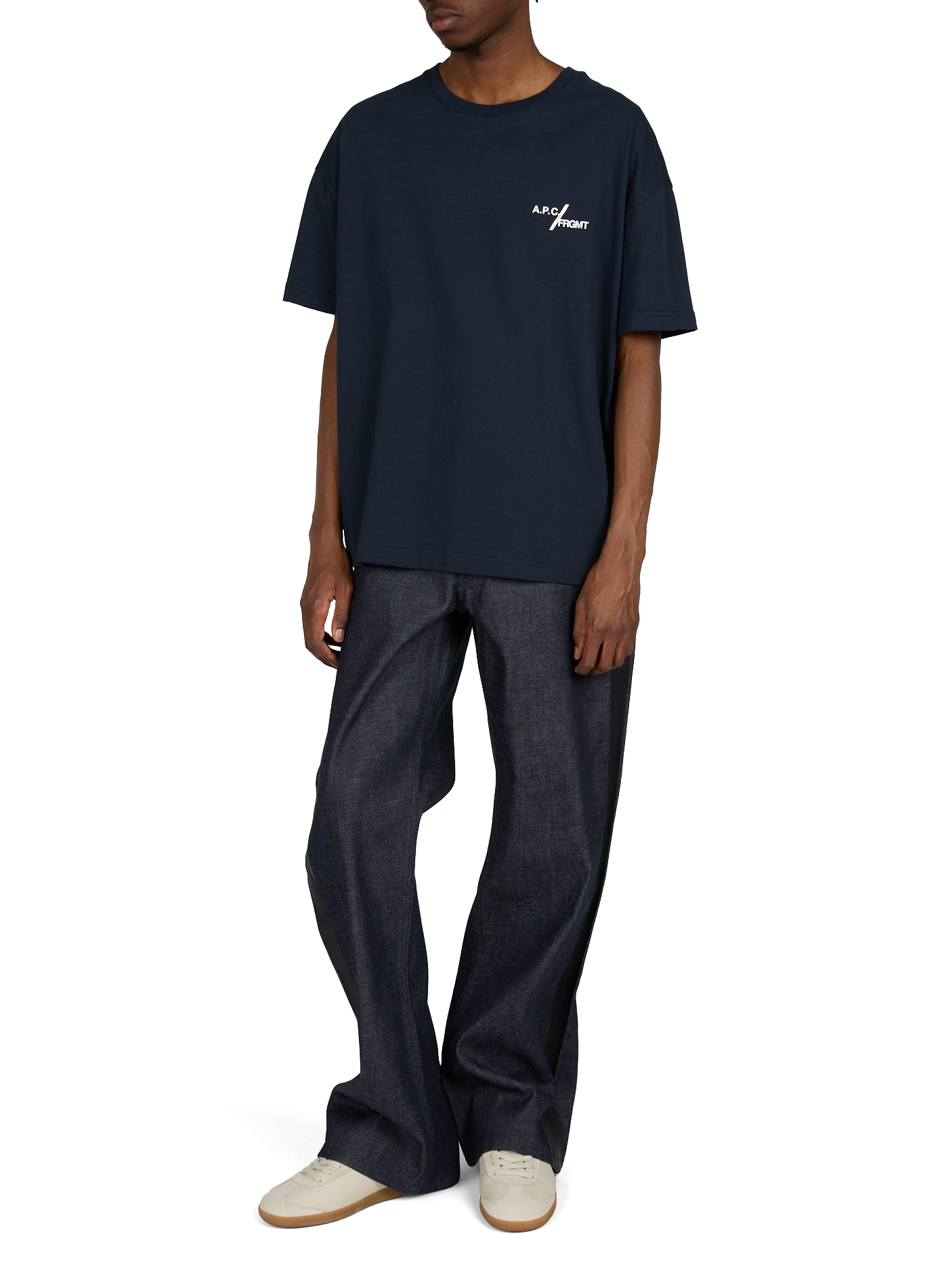 Loose-fit logo cotton T-shirt A.P.C. Blue