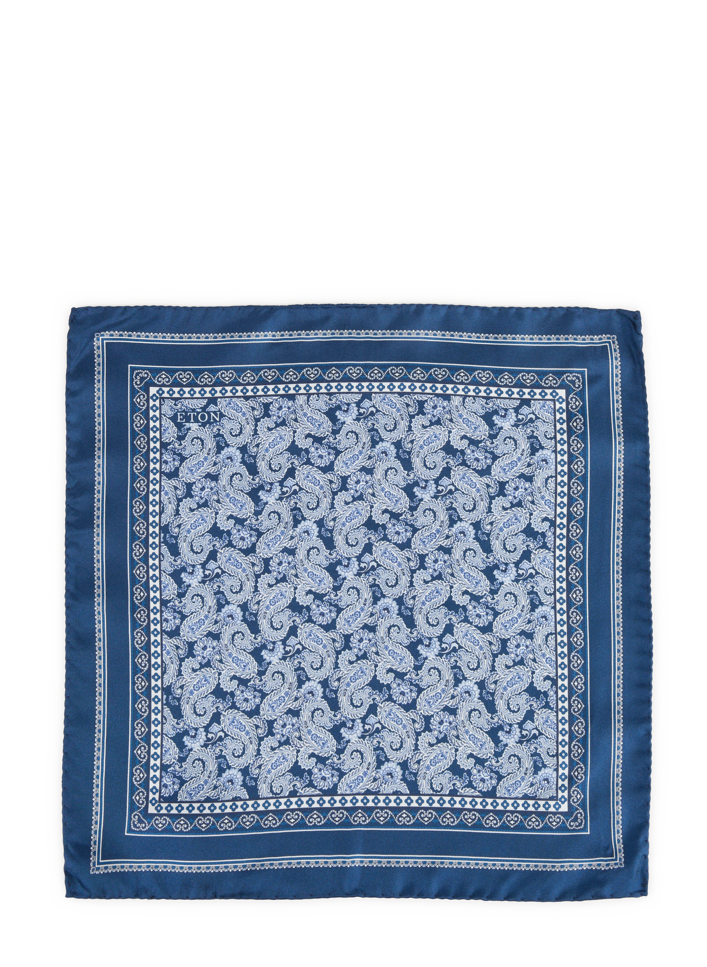 Zijden zakdoek ETON Blauw