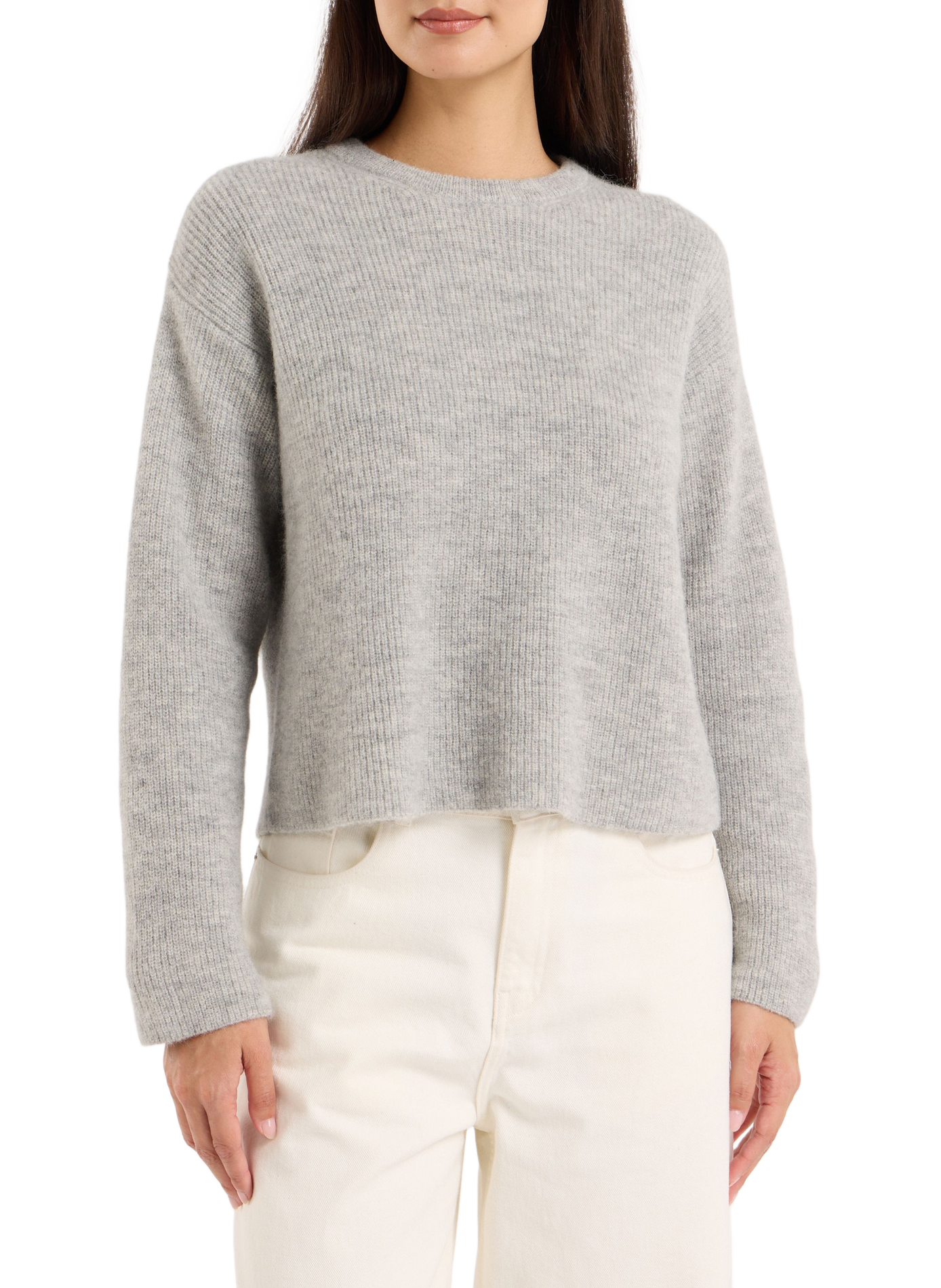 Pull col rond Baylory en alpaga mélangé SAISON 1865 Gris