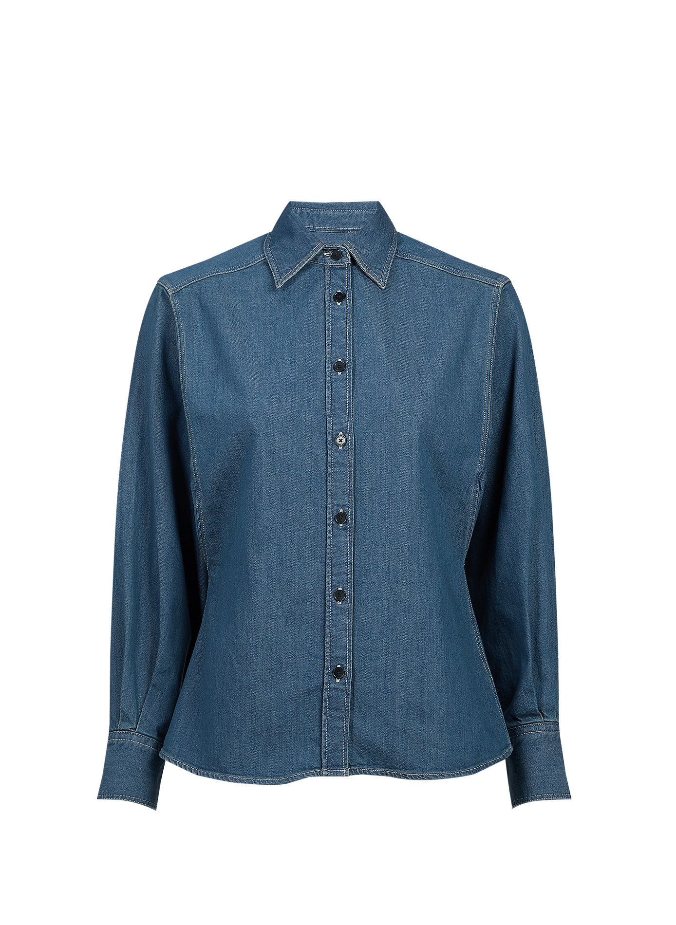 Straight denim shirt in cotton CLOSED Blue
