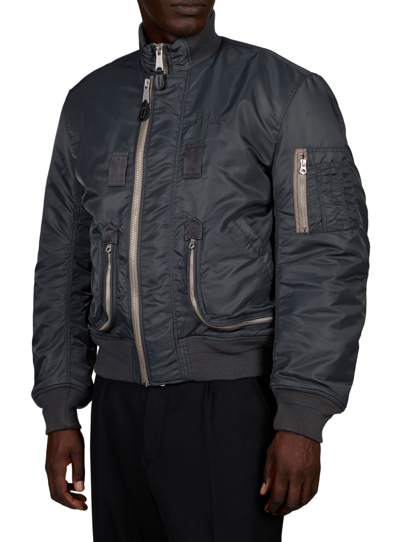 Blouson oversize Aircamps col montant SCHOTT Gris
