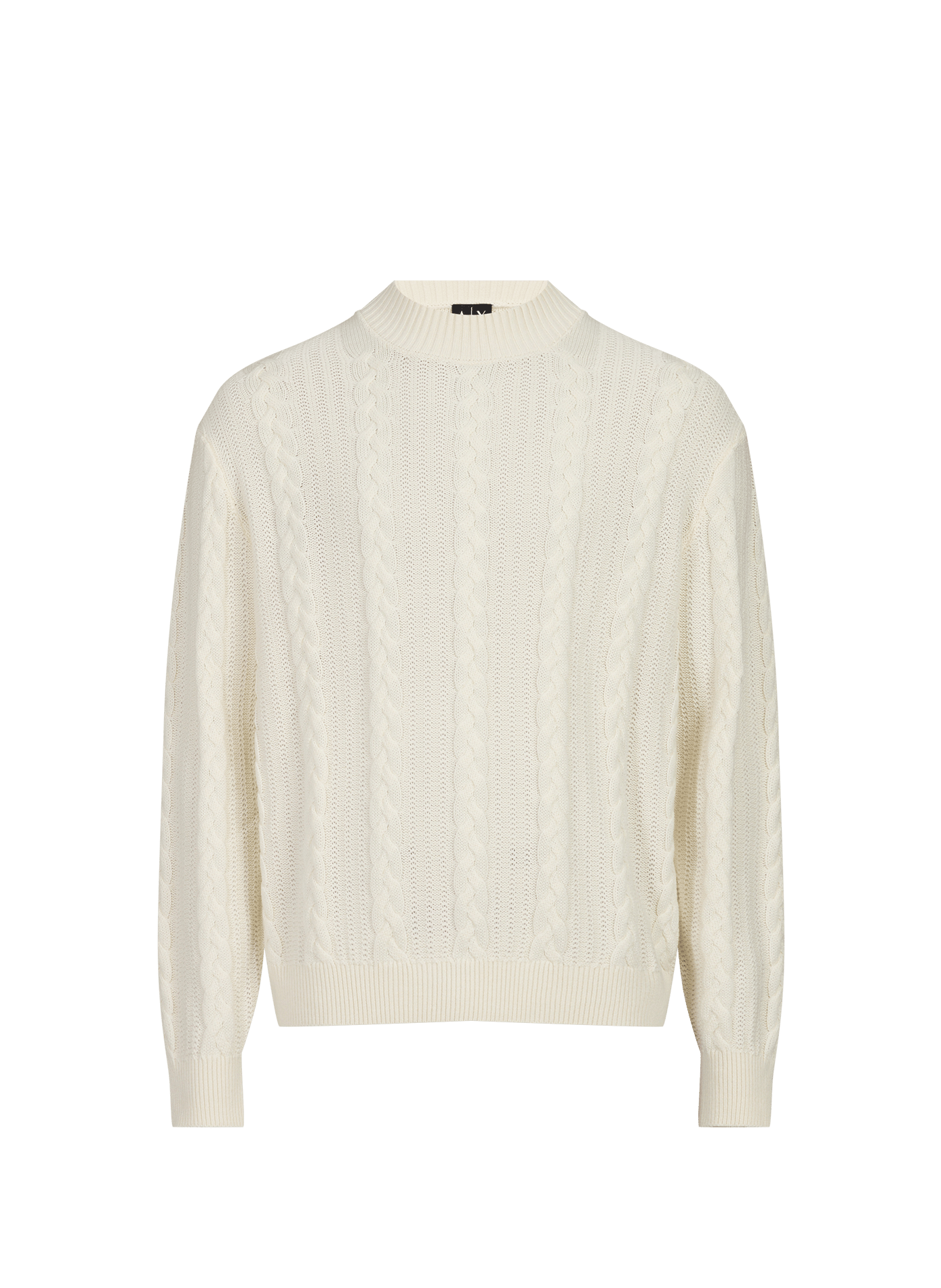 Rundhalsausschnitt-Pullover aus geflochtener Strickware ARMANI EXCHANGE Weiss