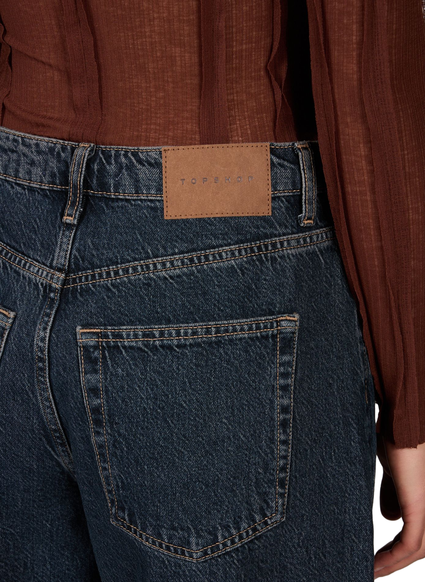 Jeansrock aus Baumwolldenim TOPSHOP Blau