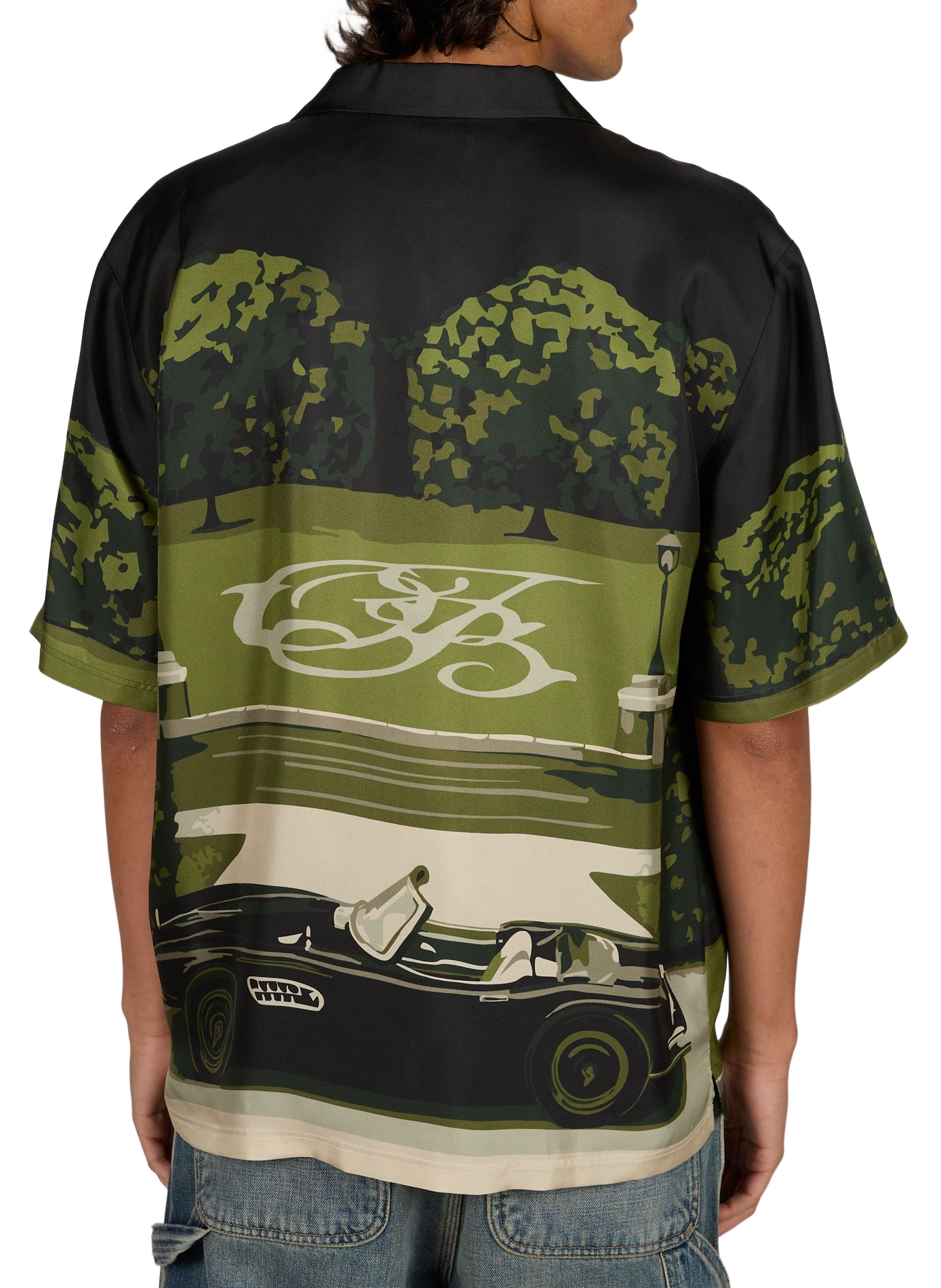 Printed silk shirt ONLY THE BLIND Black