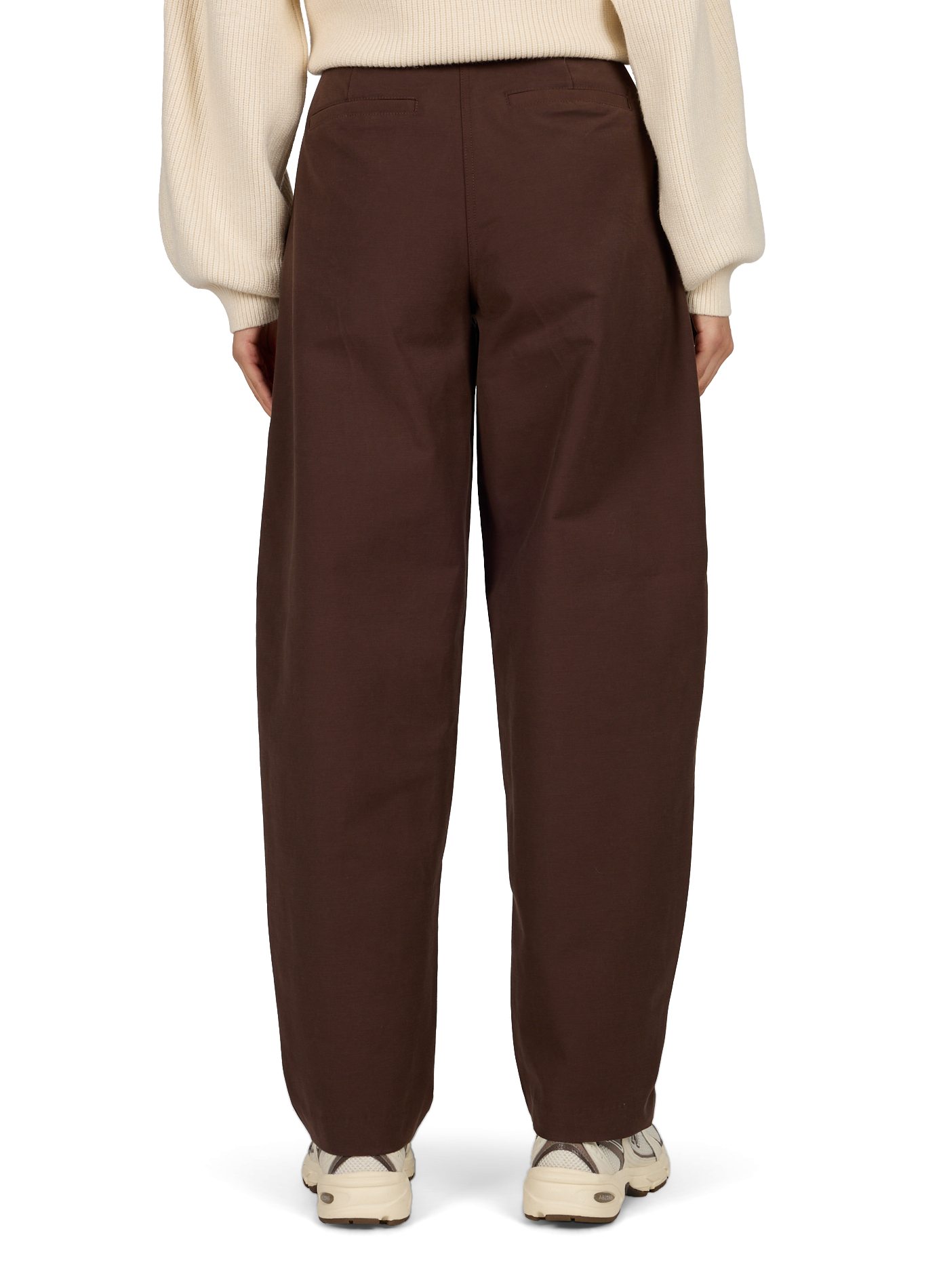Mixed Cotton Barrel Pants | Brown OBJECT Women