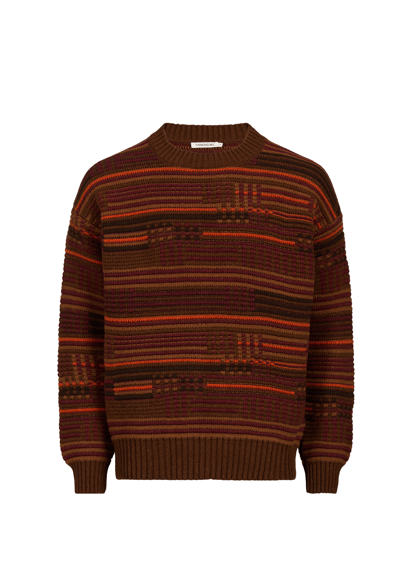 Straight Merino wool knit sweater THINKING MU Multicolour