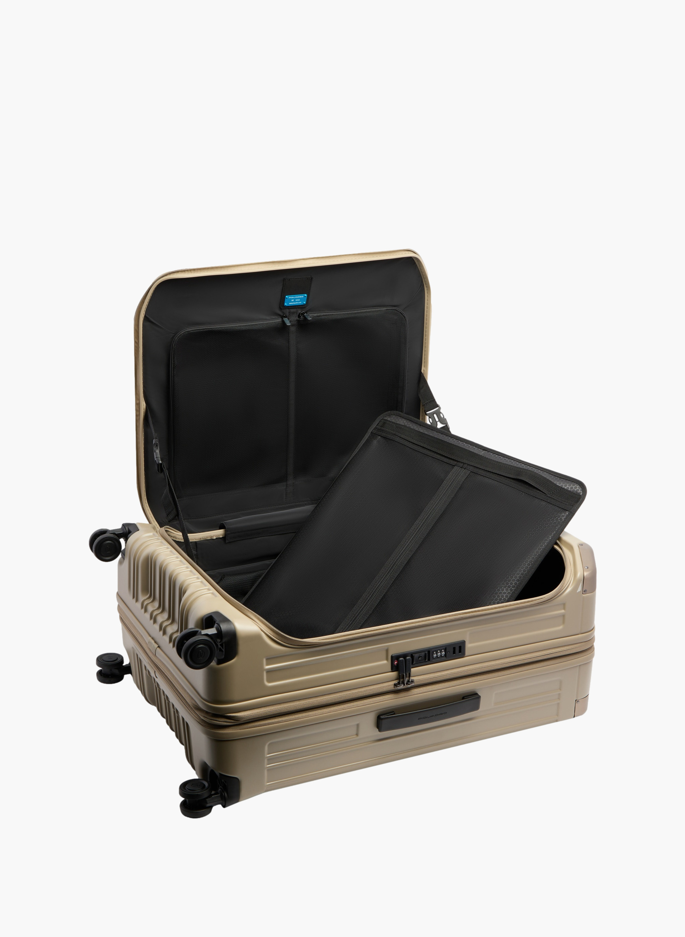 Grande valise à 4 roues extensible PIQUADRO Beige