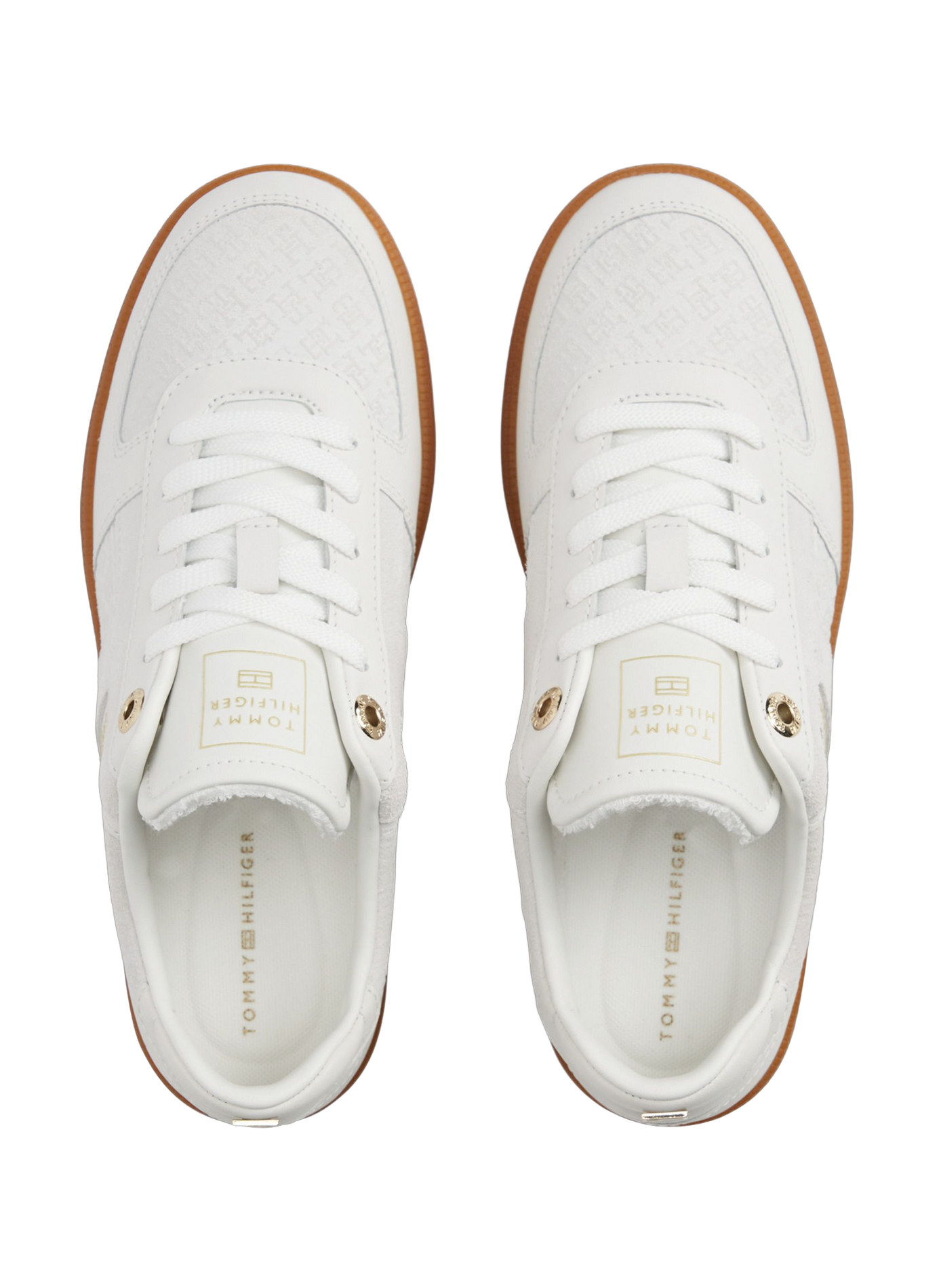 Baskets basses en cuir TOMMY HILFIGER Blanc