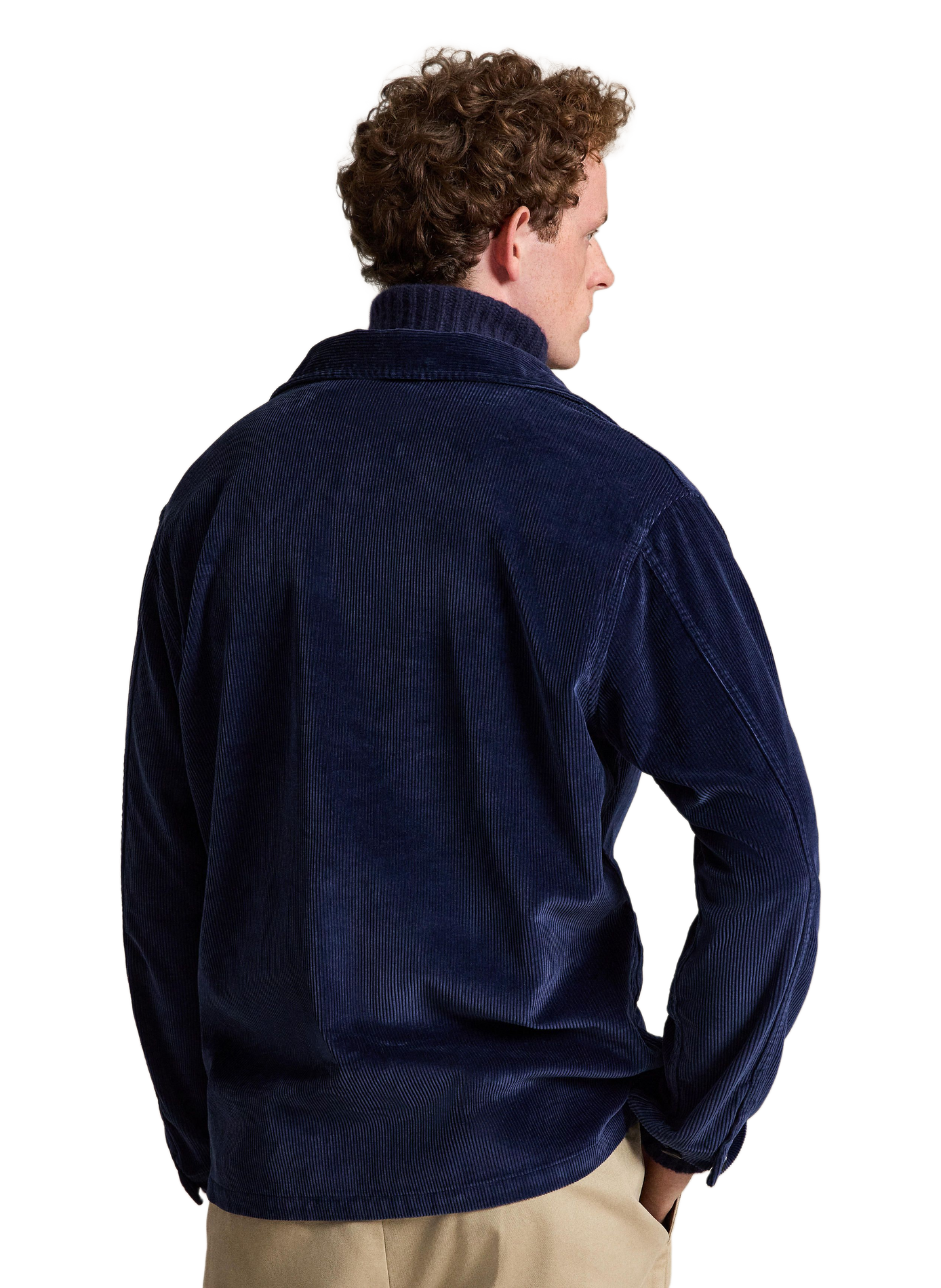 Surchemise droite col classique côtelée en coton POLO RALPH LAUREN Bleu