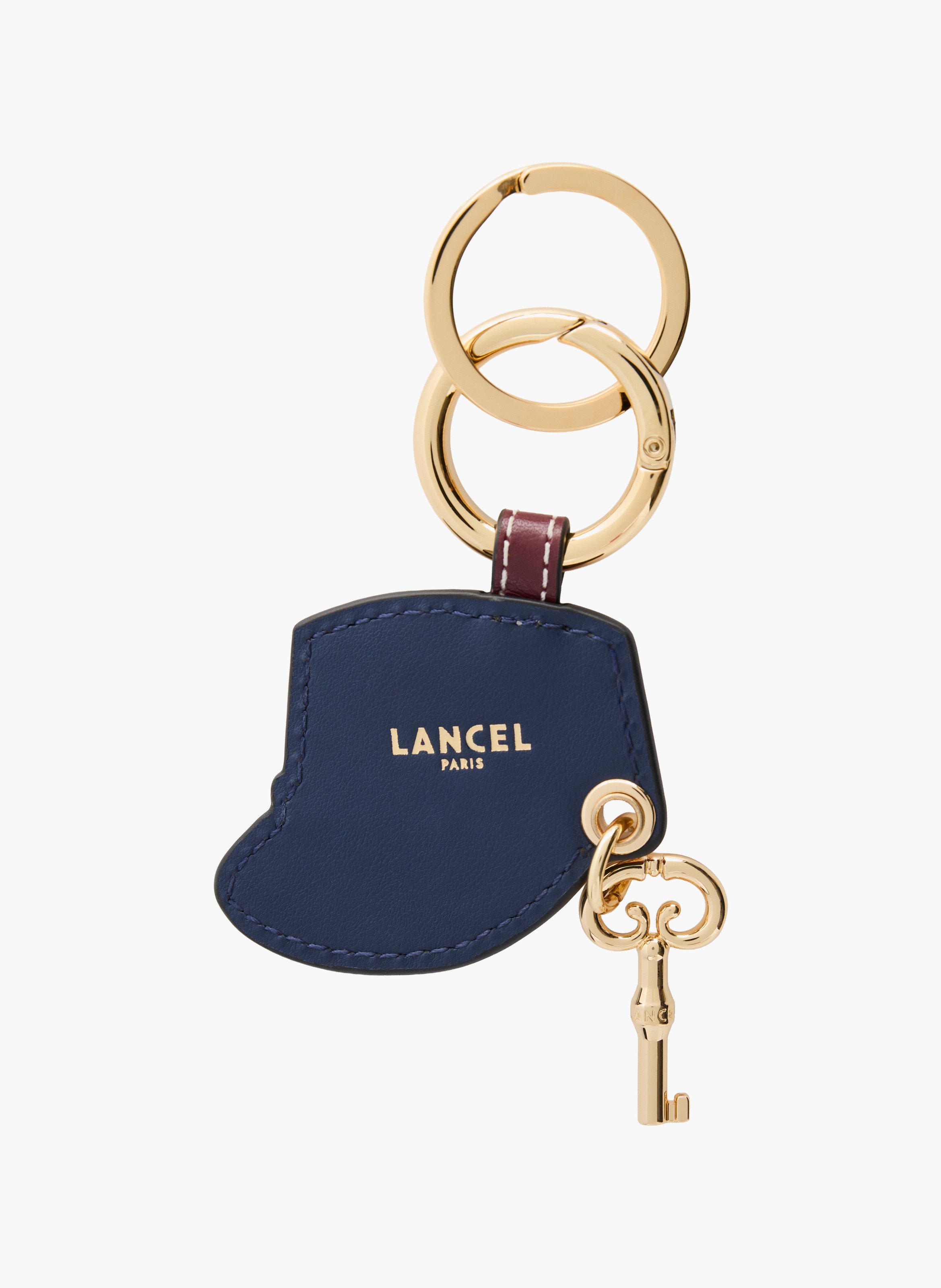 Porte-clés lancel lobby boy en cuir lisse de vachette et métal. LANCEL Rouge