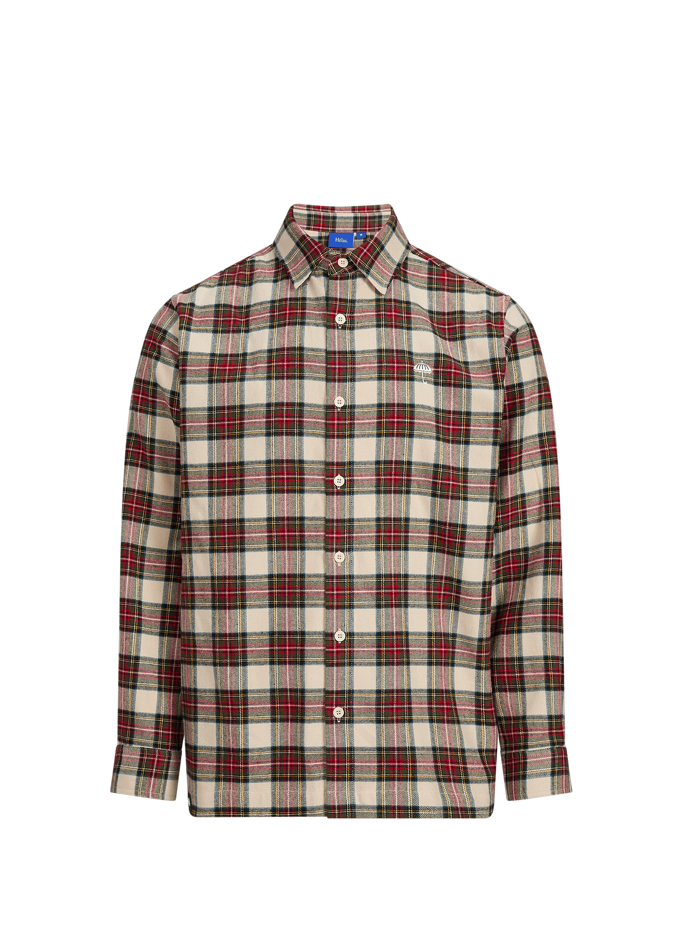 Straight button-down checked shirt HELAS CAPS Red