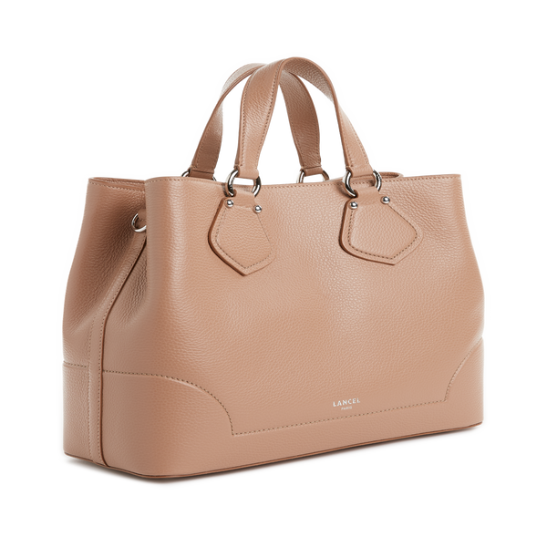 Lancel Neo Izy Leather Tote Bag In Brown
