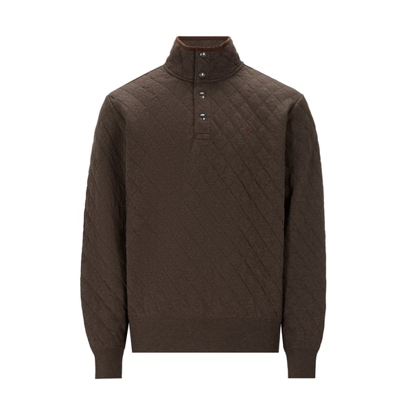 Pull à col boutonnée en coton mélangé