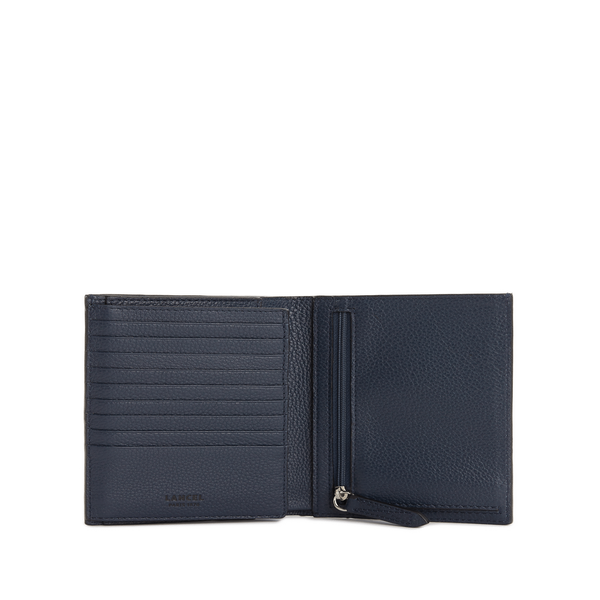 Lancel Graphic Leather Wallet In Blue