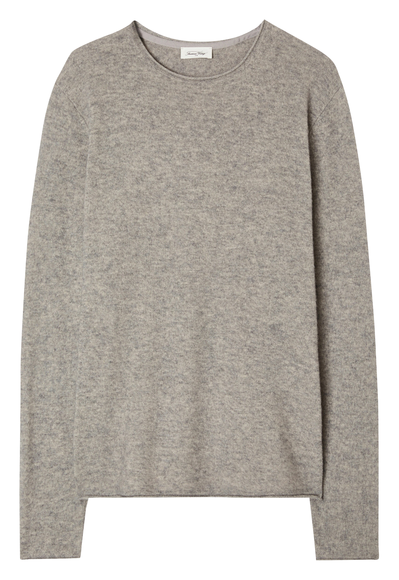 Pull droit col rond en laine mélangée ducksbay Gris American