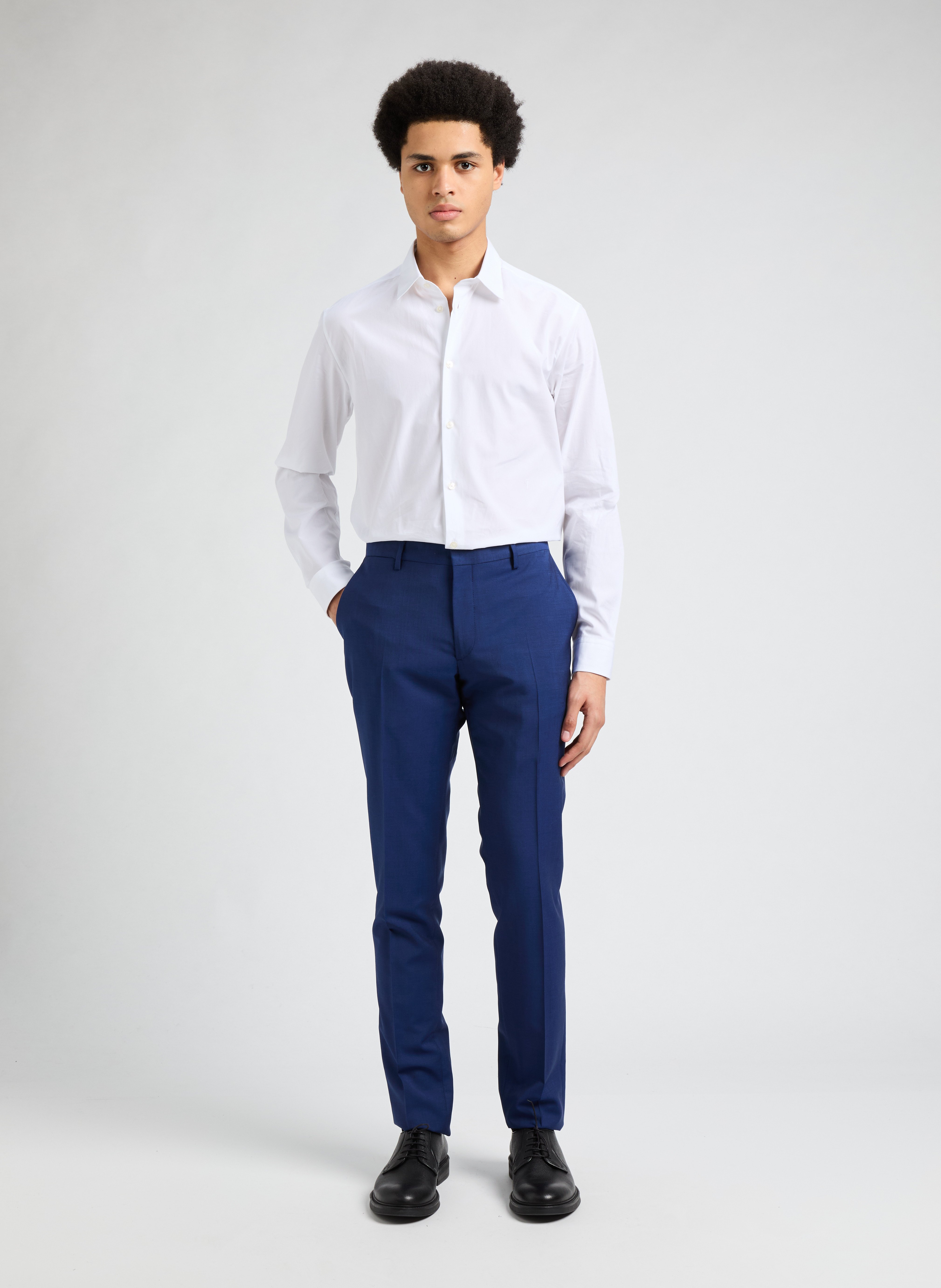 Wool and mohair suit trousers SAISON 1865 Blue