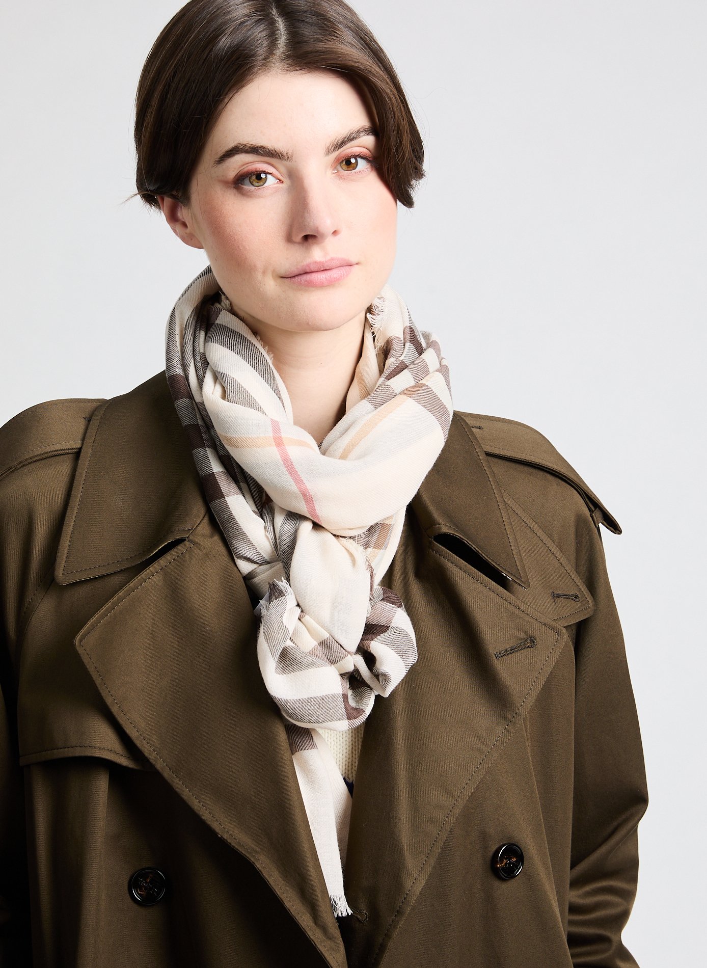 Long straight cotton trench coat BURBERRY Khaki