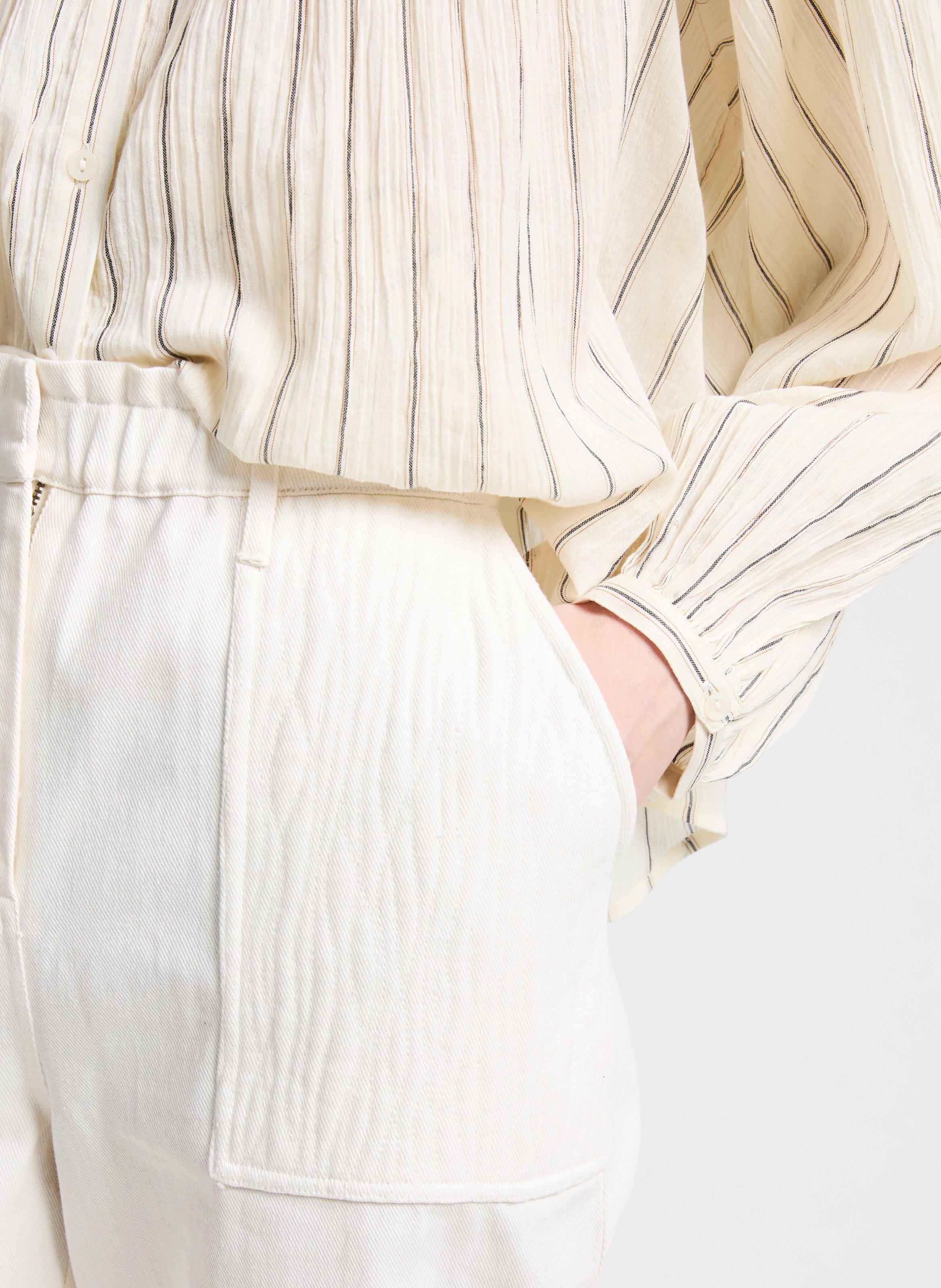 Pantalon Arlovie en coton LOUISE MISHA Blanc