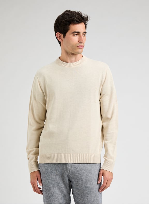 Lightweight cotton and linen sweater. Beige by SELECTED SELECTED Lightweight cotton and linen sweater. Beige