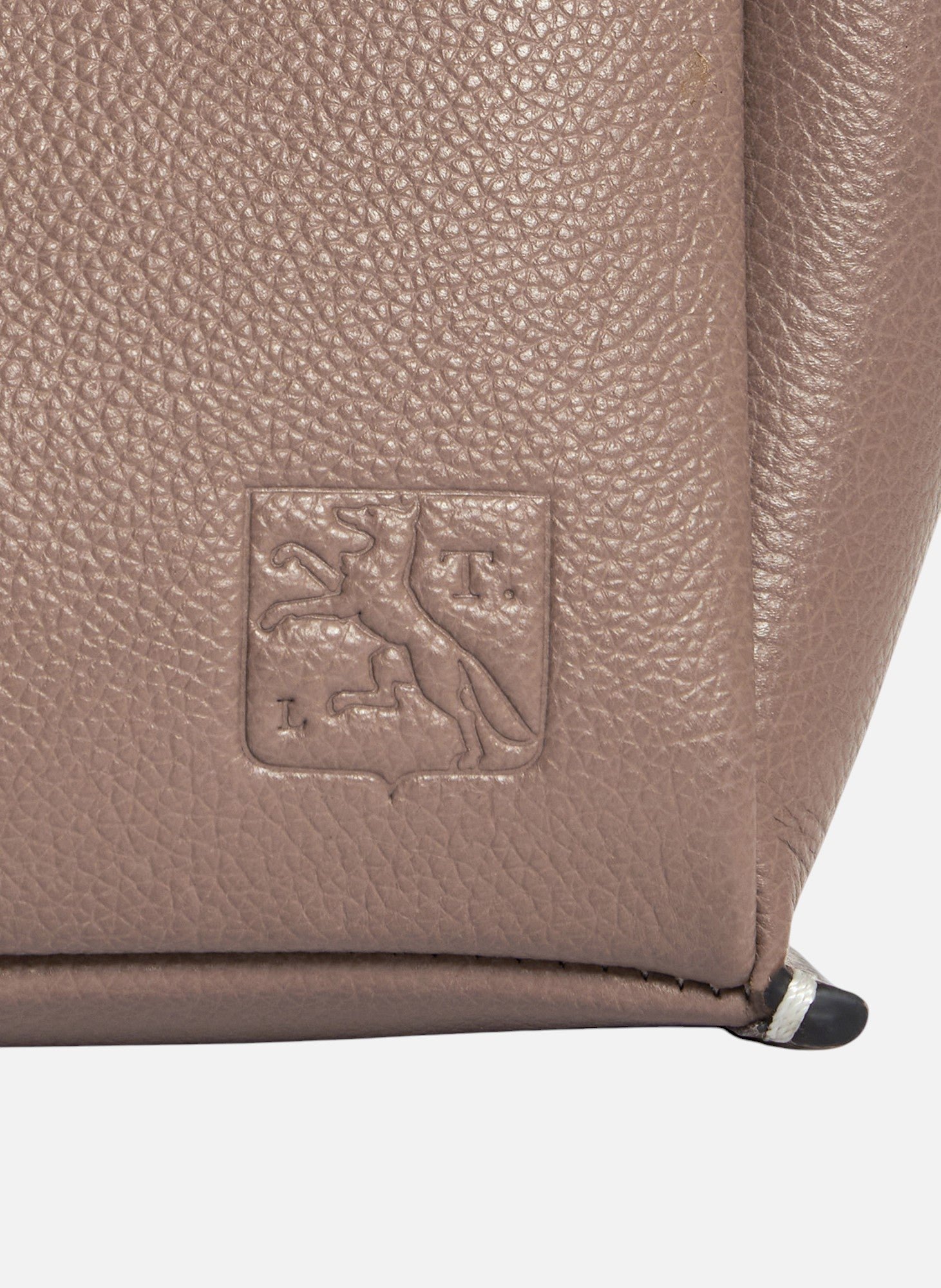 Petit sac à main elena en cuir grainé LE TANNEUR Gris