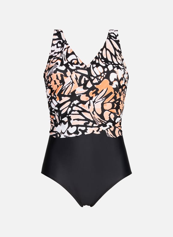 Maillot de bain une pièce à motif Noir by JANINE ROBIN JANINE ROBIN Maillot de bain une pièce à motif Noir