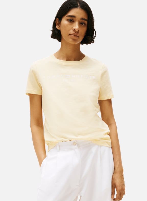 T-shirt en coton Beige by TOMMY HILFIGER TOMMY HILFIGER T-shirt en coton Beige