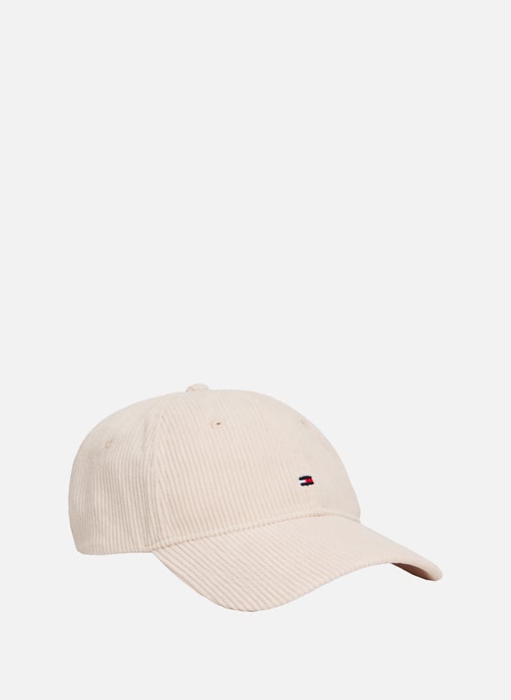 Casquette Hilfiger Flag en velours côtelé Beige by TOMMY HILFIGER TOMMY HILFIGER Casquette Hilfiger Flag en velours côtelé Beige