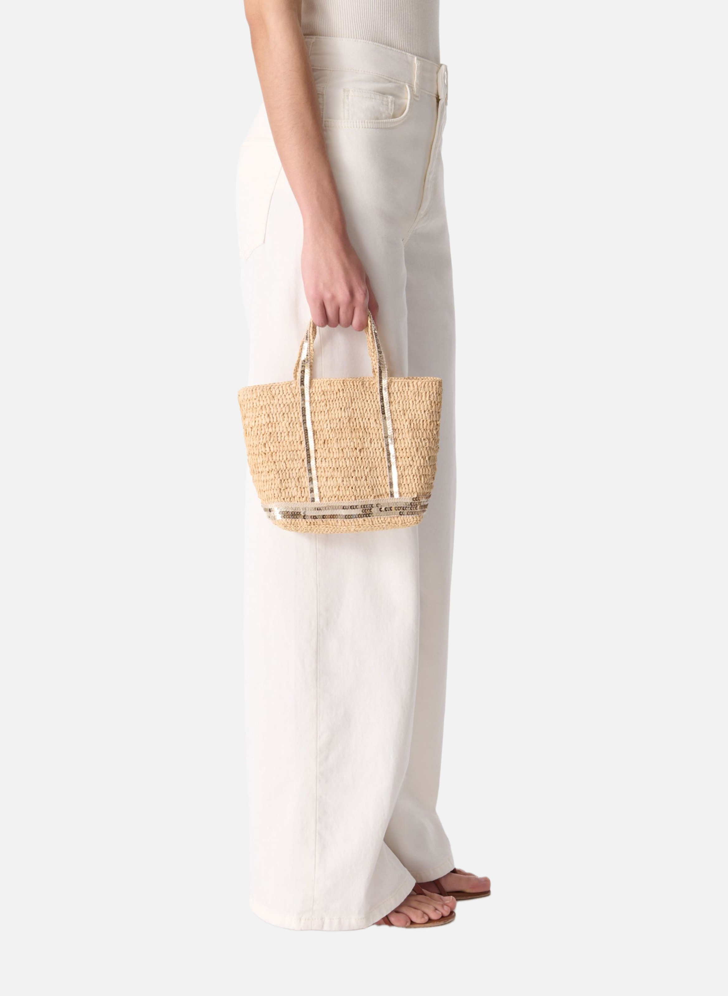 Cabas XS En Raphia et Sequins Or VANESSA BRUNO Doré