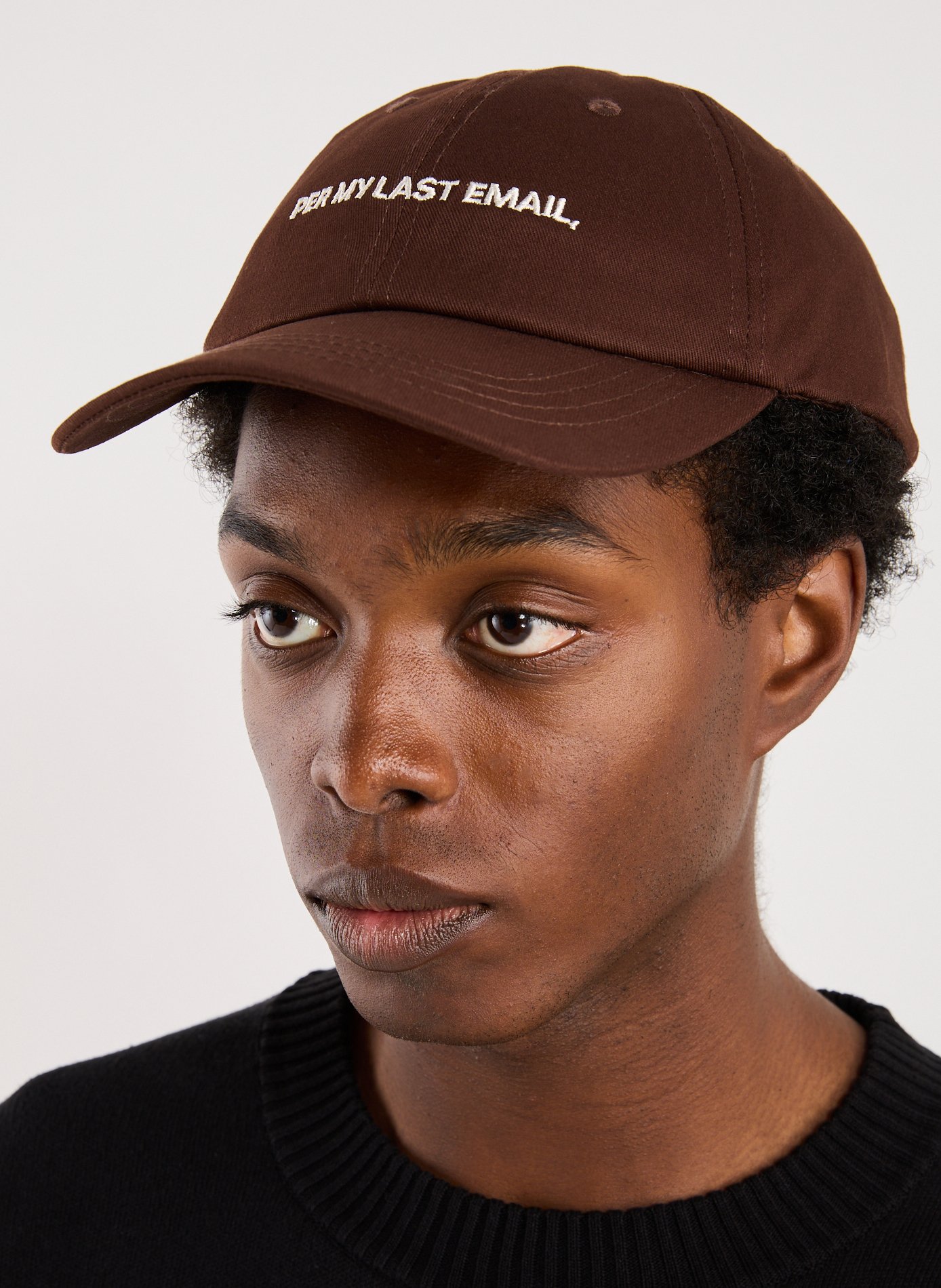 Cotton cap SELECTED Brown