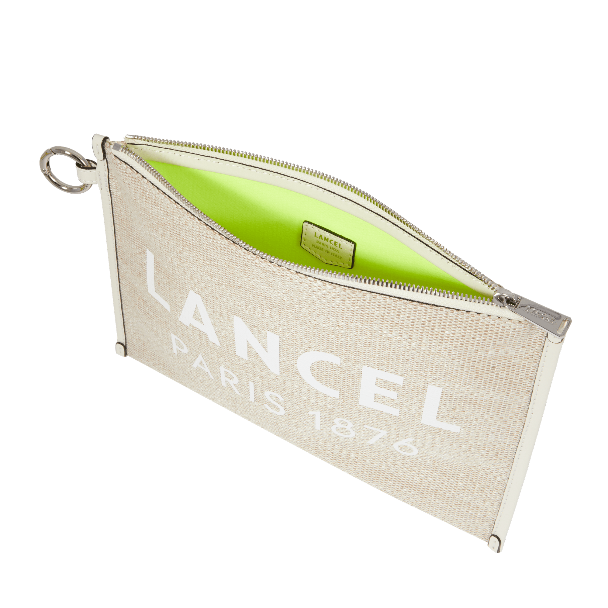 Pochette zippée l - summer tote LANCEL Blanc