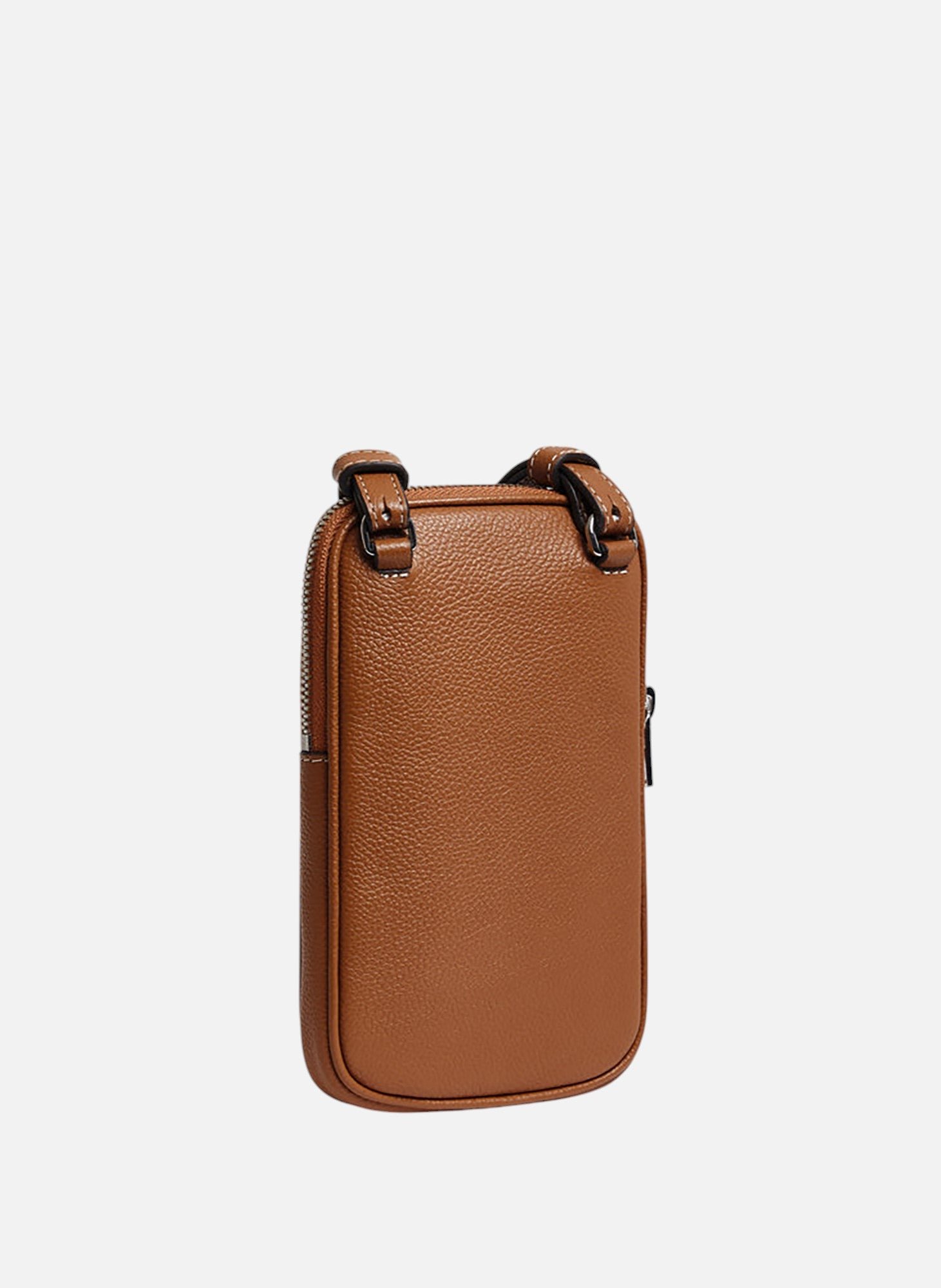 Etui téléphone en cuir grainé LE TANNEUR Marron