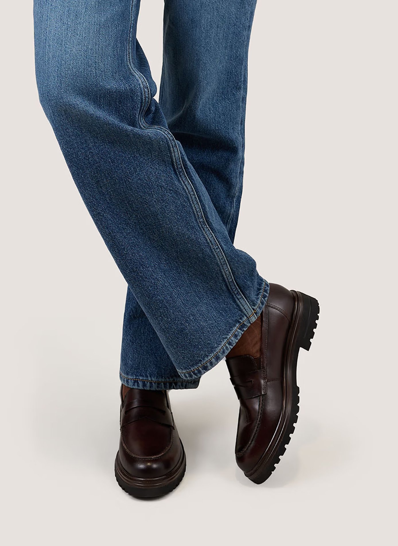 Mocassins en cuir arlo Rouge