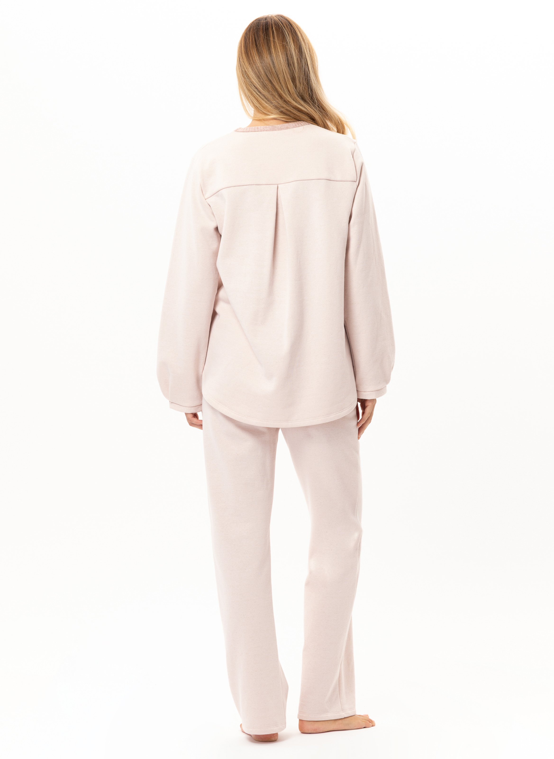 Ensemble homewear en molleton lurex eclat 112 LE CHAT Rose