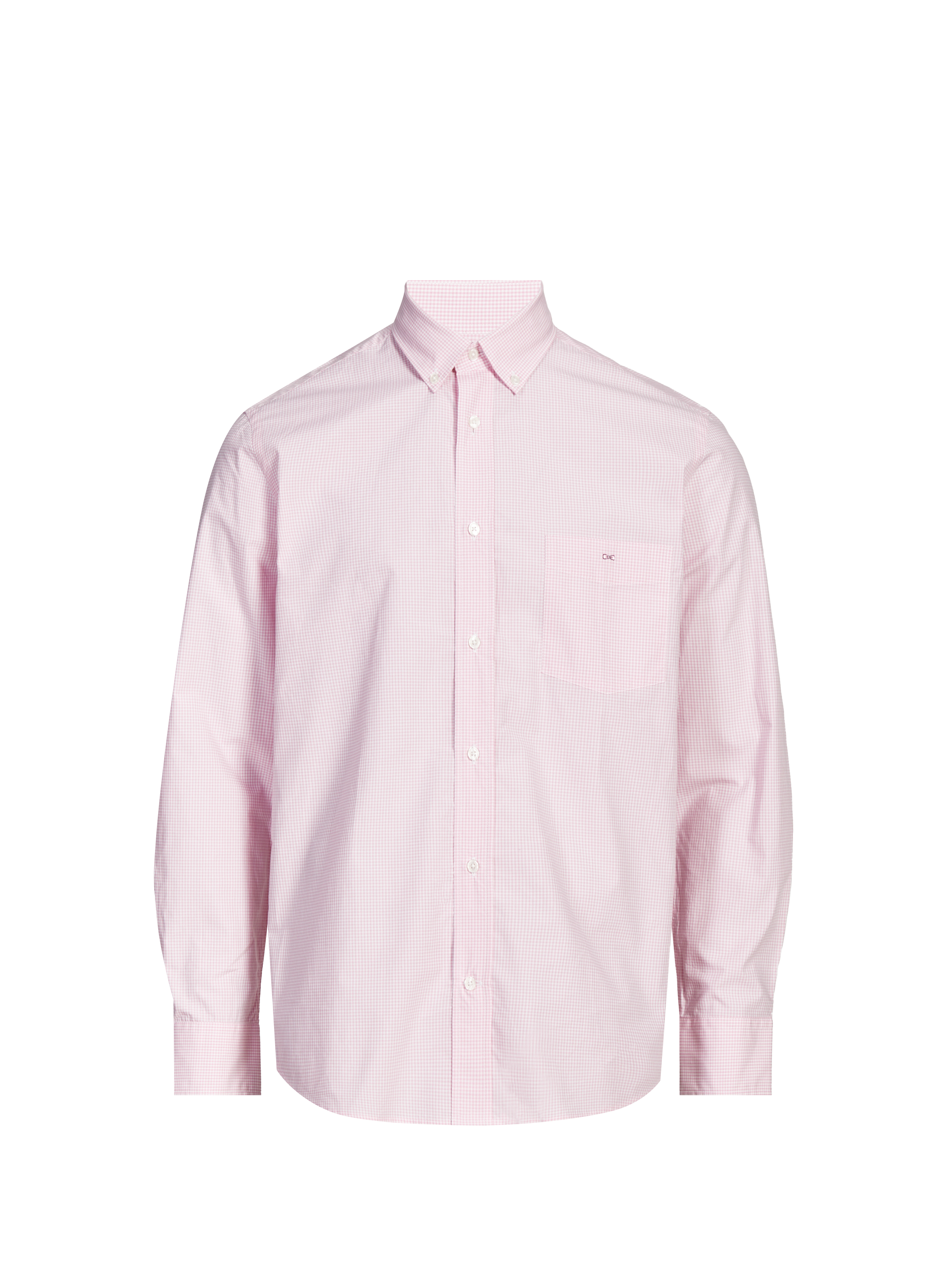 EDEN PARK Checked cotton American collar shirt Pink
