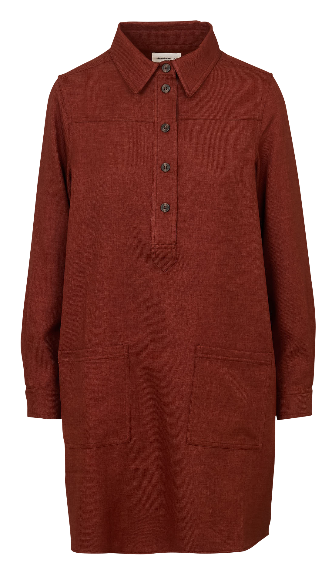 Robe droite unie à col polo boutonné rise MAISON 123 Rouge
