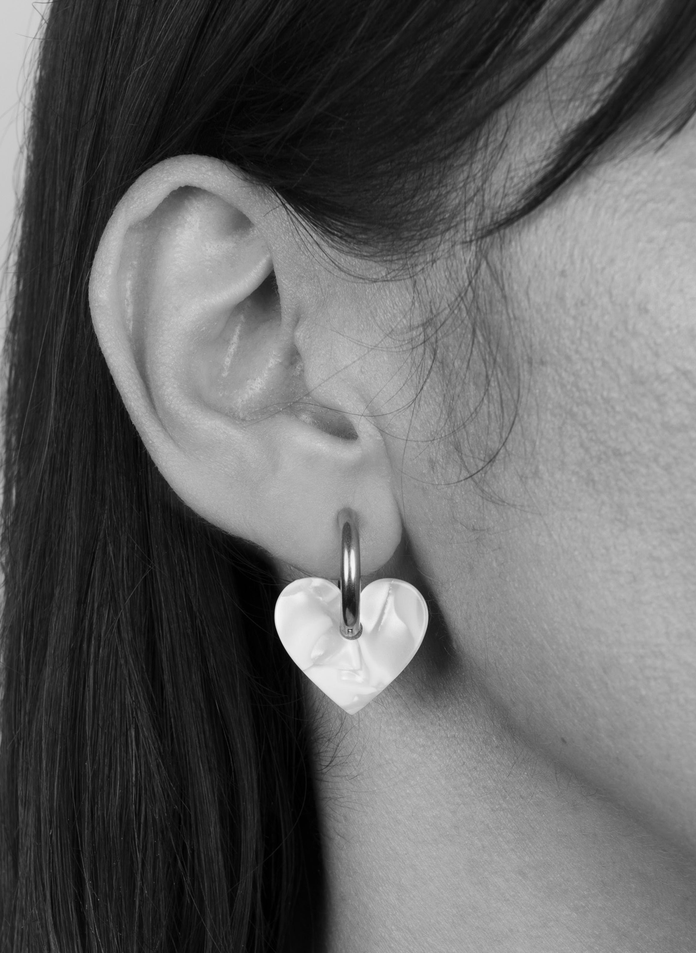 Boucles d'oreilles lova lova avec anneaux en acier inoxydable doré KURAGE GINZA Rose