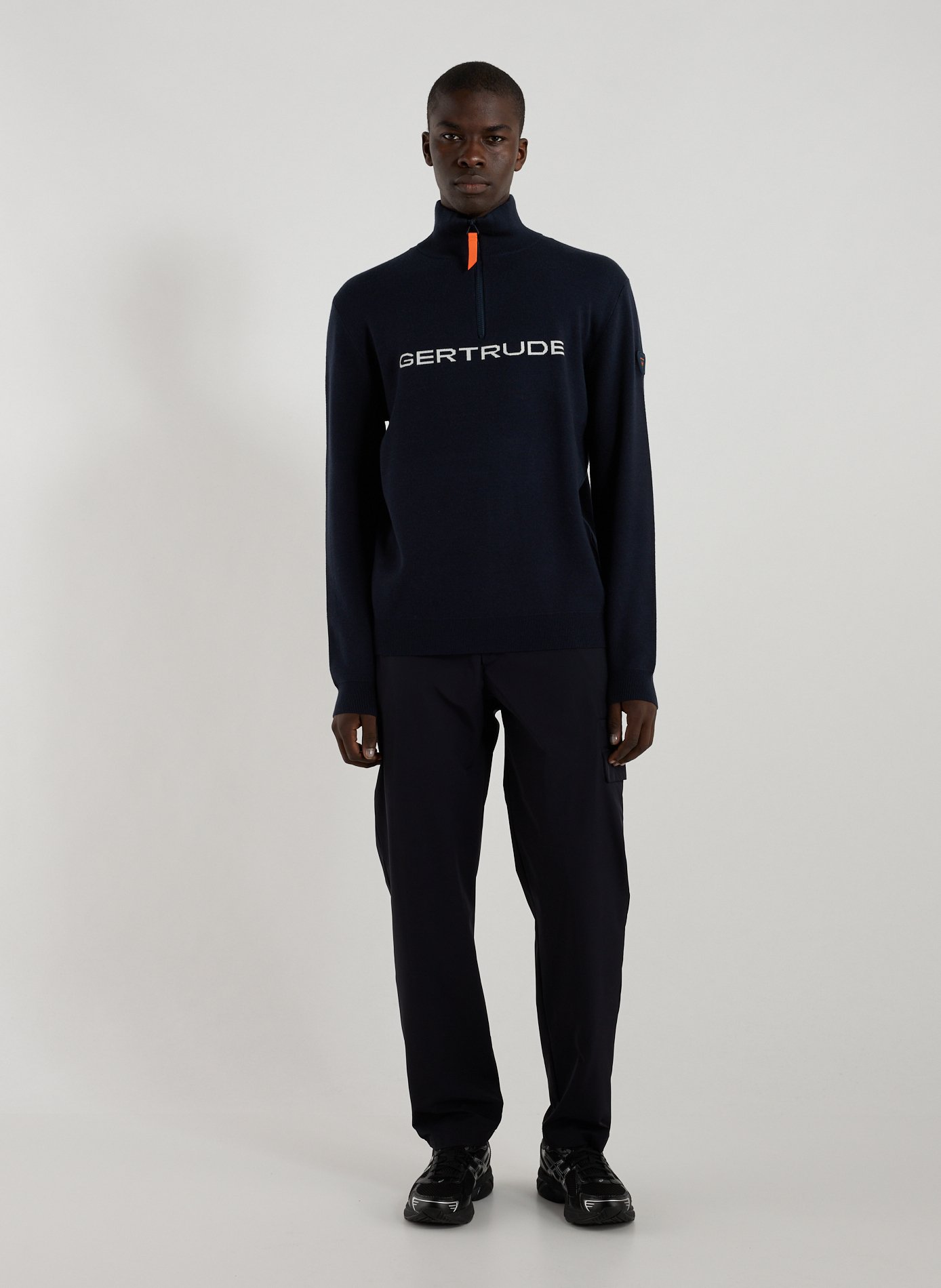 Zippered high neck sweater GERTRUDE ET GASTON Blue