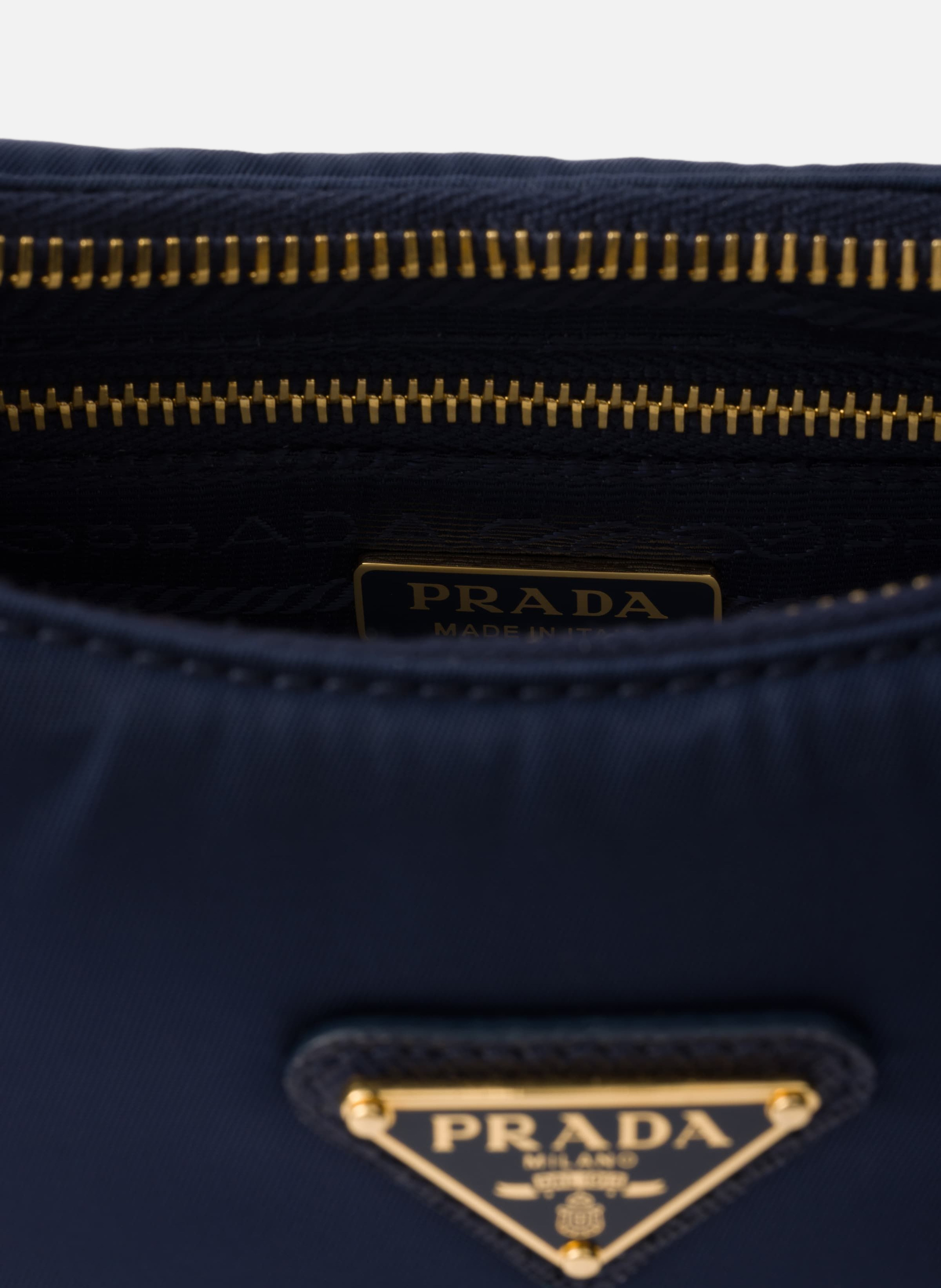 Mini sac prada re-edition 2005 en re-nylon PRADA Bleu