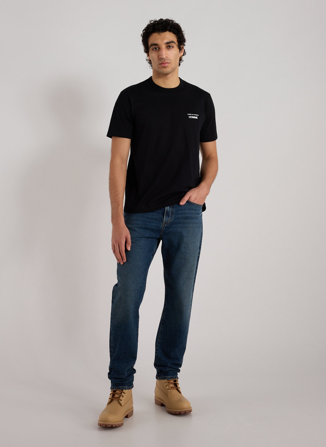 Cotton round-neck T-shirt Black