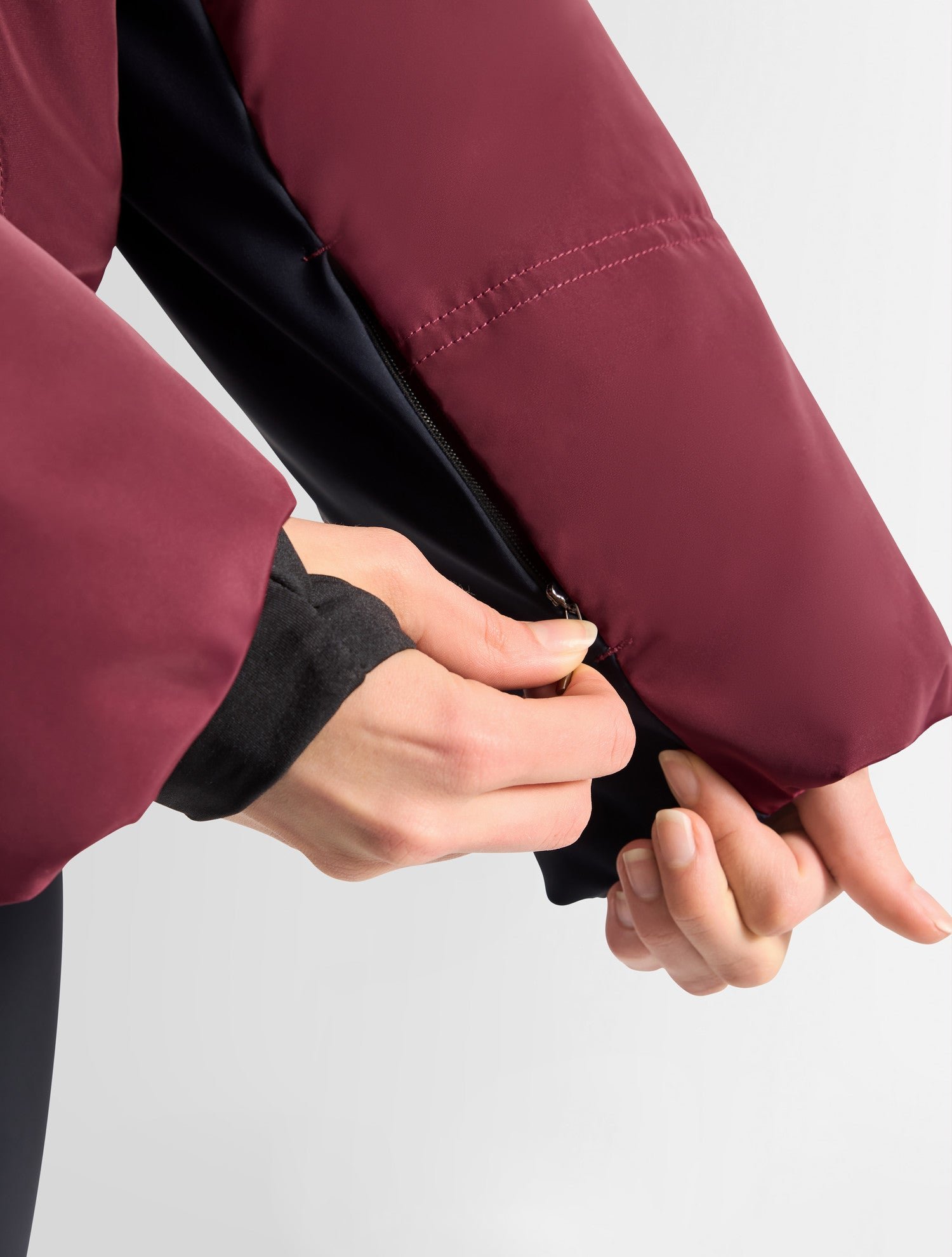 Blouson de ski lakki col panneau côtés FUSALP Rouge