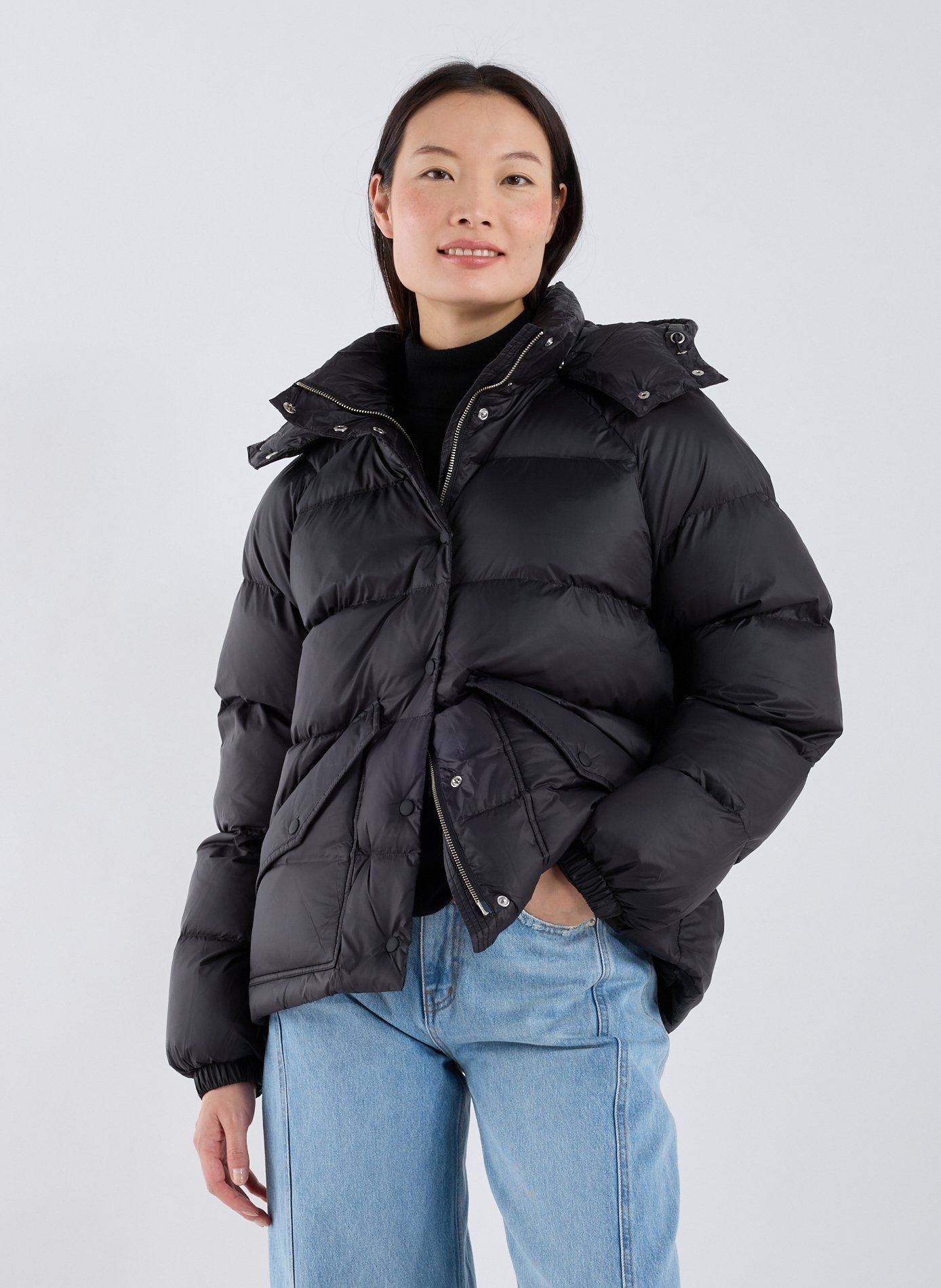 SAMSOE SAMSOE Doudoune matelassée à capuche amovible Noir