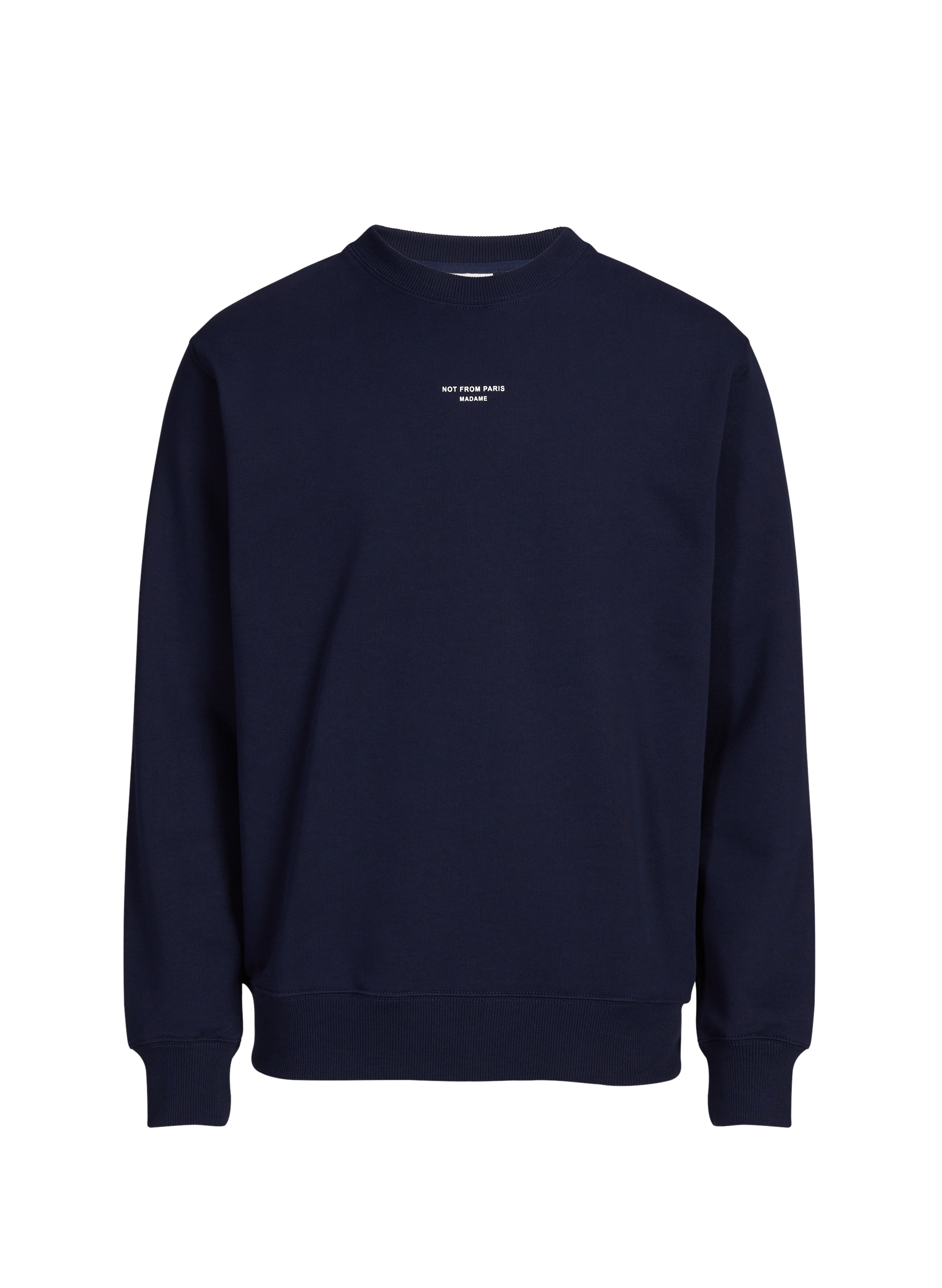 Round neck cotton sweatshirt DROLE DE MONSIEUR Blue
