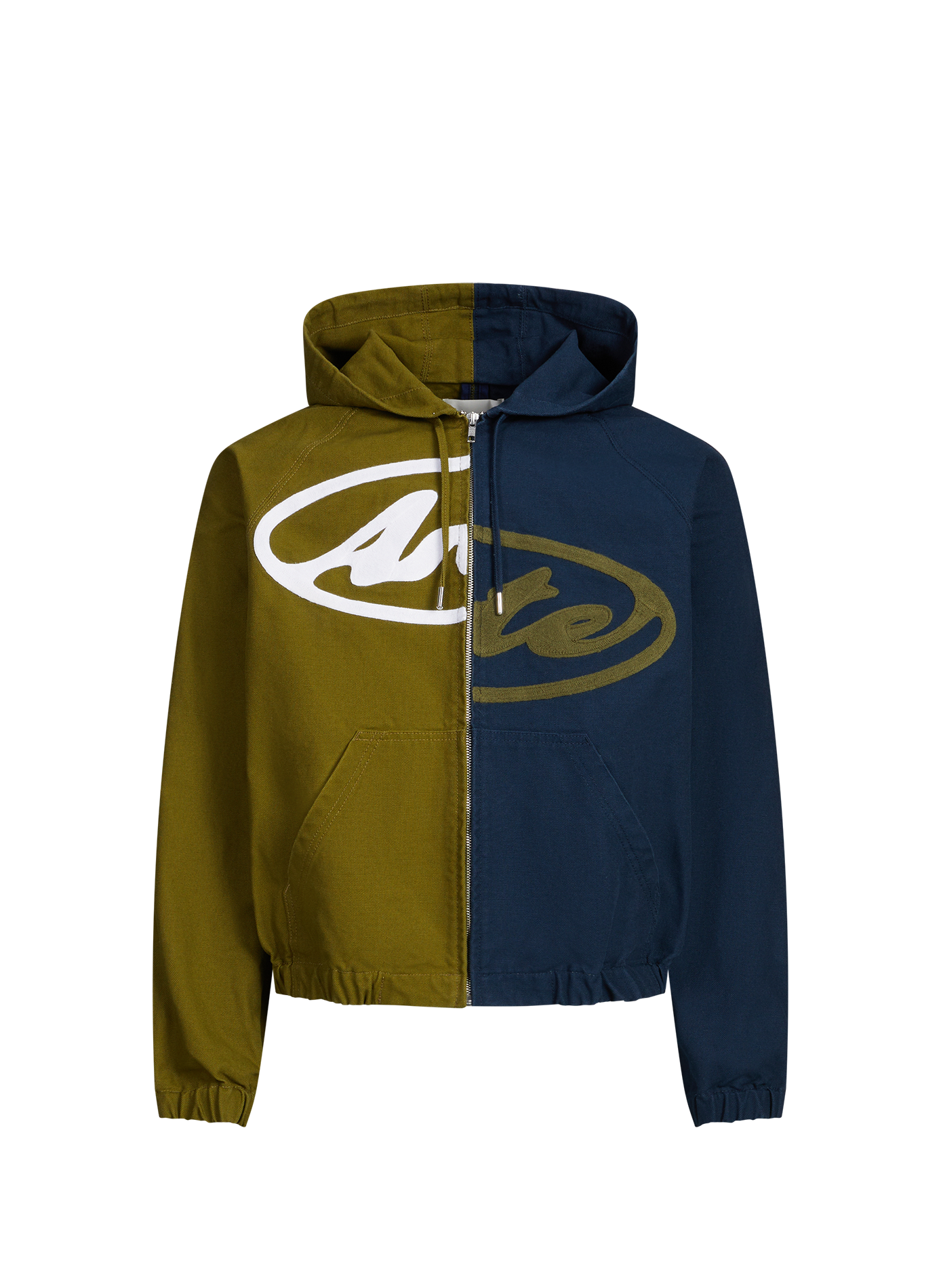 Loose fit hoodie jacket with logo in cotton ARTE ANTWERP Blue