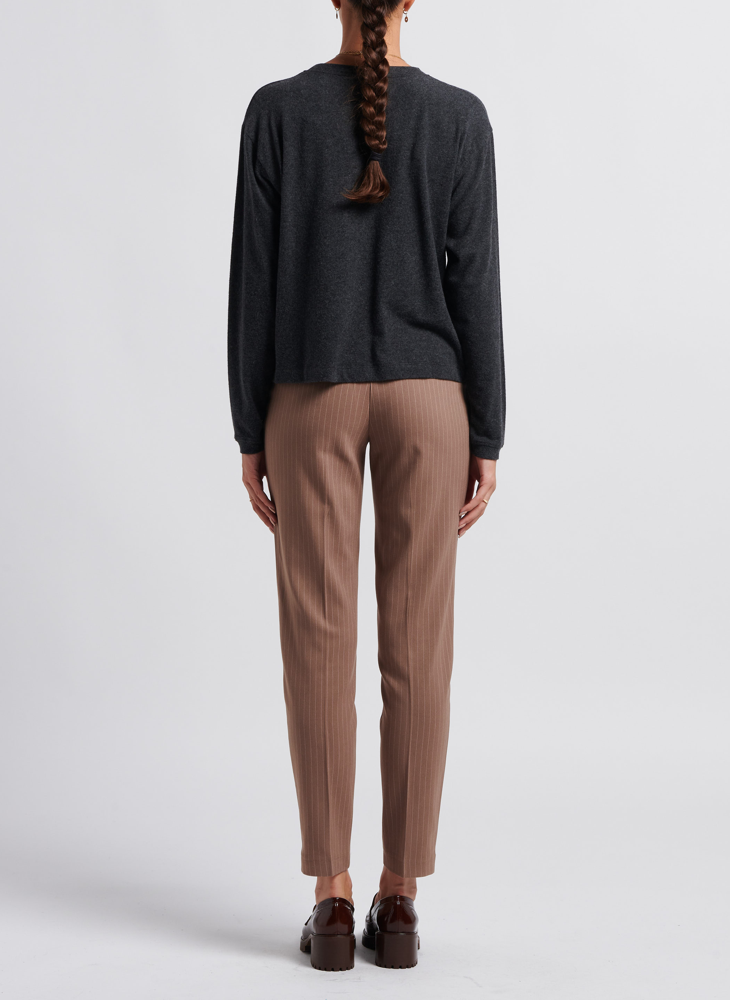 Pull col rond en coton mélangé ypawood AMERICAN VINTAGE Noir